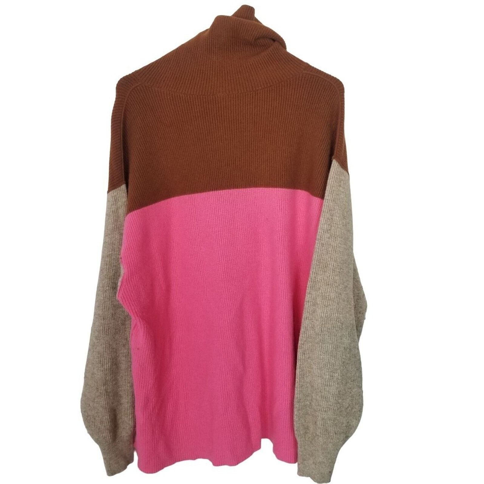 Free People FREE PEOPLE Softly Structured Colorblock Turtleneck Sweater Size S / US 4 / IT 40 - 9 Thumbnail