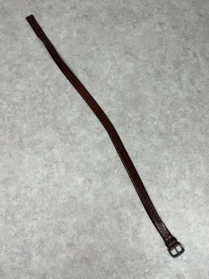 Bottega Veneta Bottega Veneta Brown Intrecciato Woven Leather Belt Size ONE SIZE - 8 Thumbnail