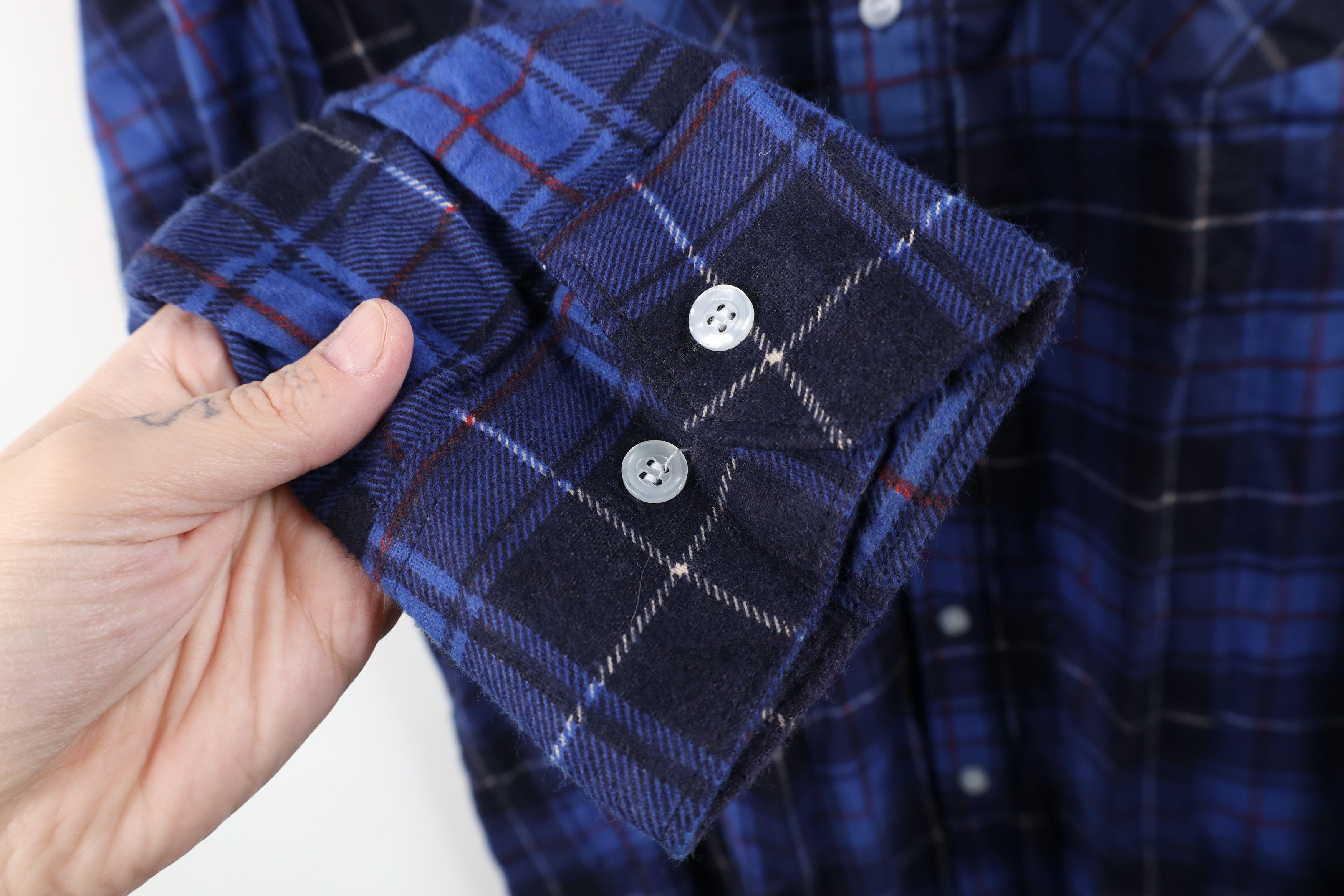 Vintage Deadstock Vintage 70s Streetwear Flannel Button Shirt Plaid Size US L / EU 52-54 / 3 - 9 Thumbnail