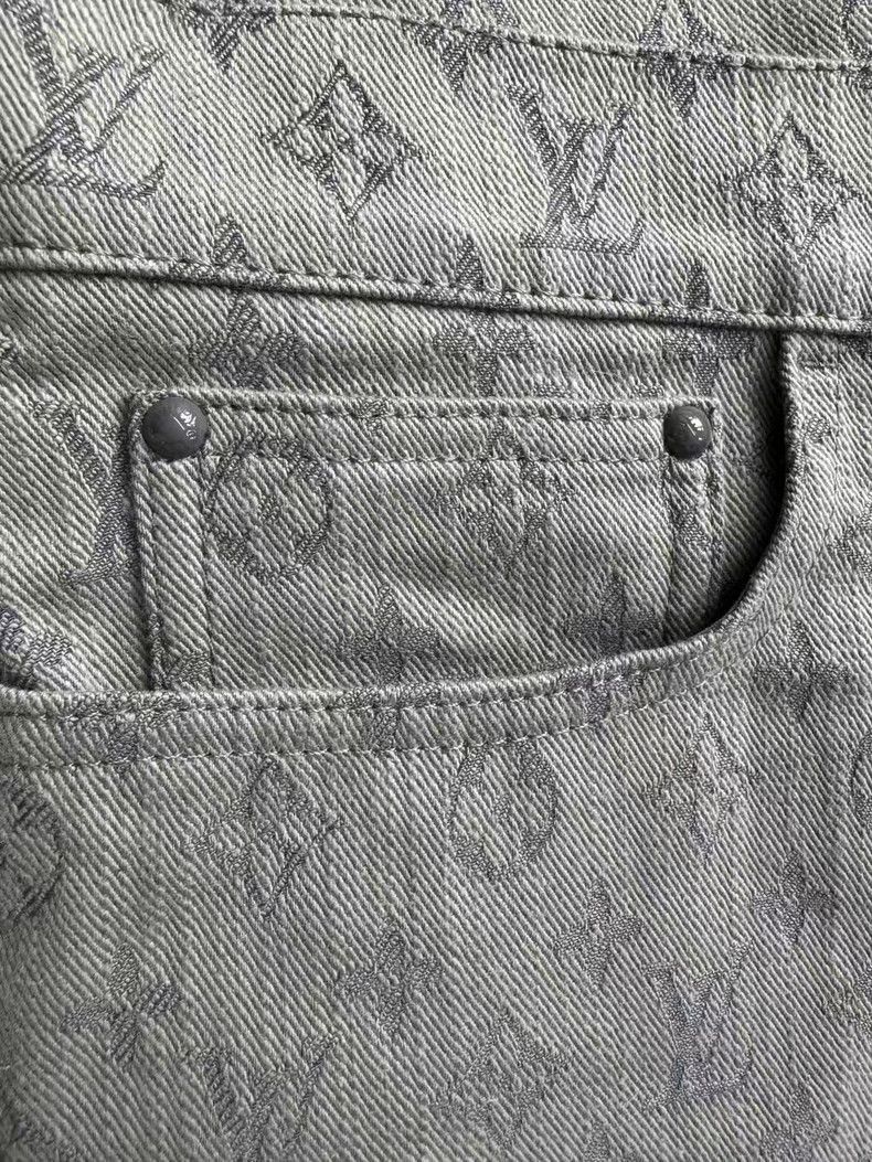 Louis Vuitton Louis Vuitton Monogram Gray Denim Pants -2505 Size US 34 / EU 50 - 7 Thumbnail