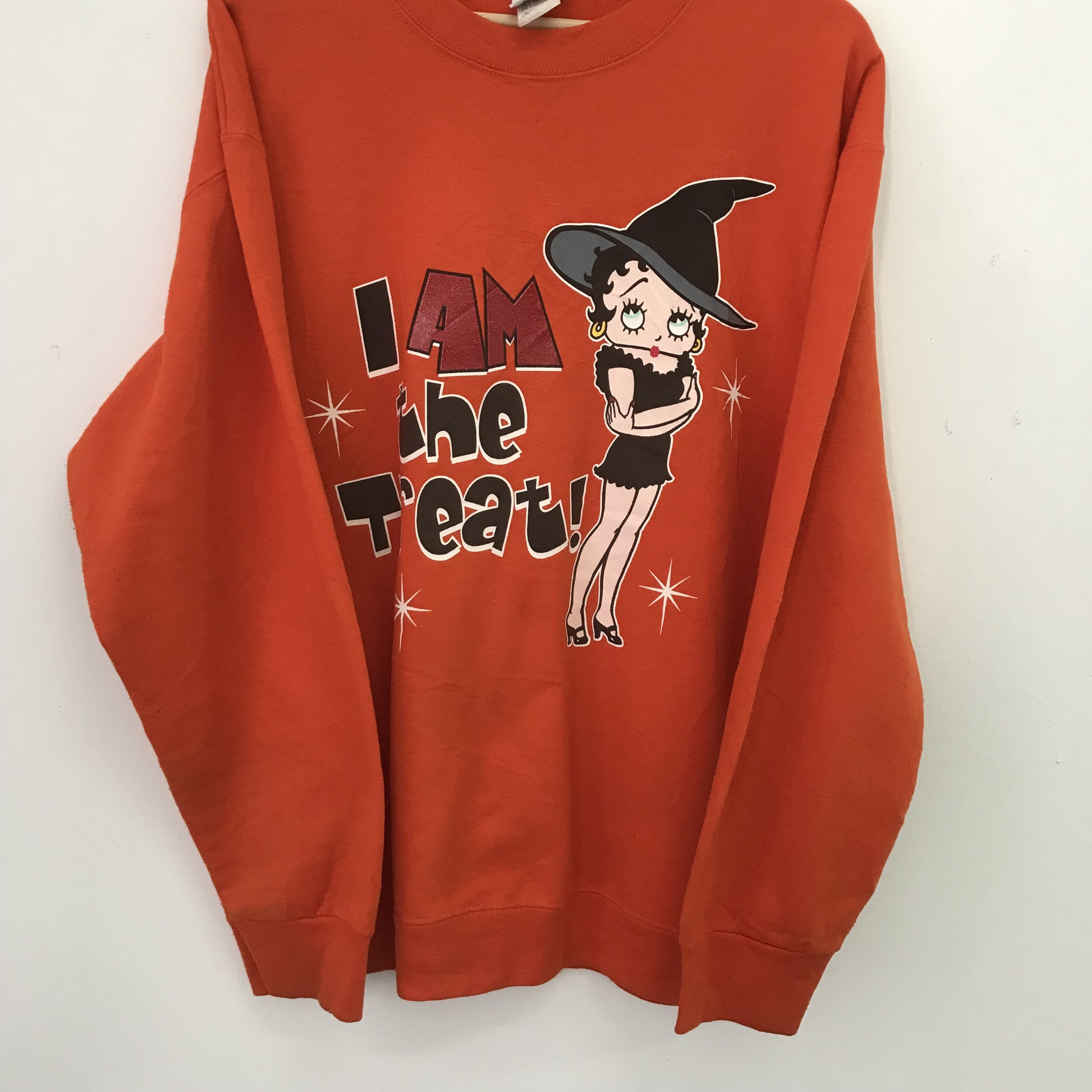 Vintage Vintage Betty Boop Cartoon Orange Sweatshirt - 540 Size US M / EU 48-50 / 2 - 6 Thumbnail