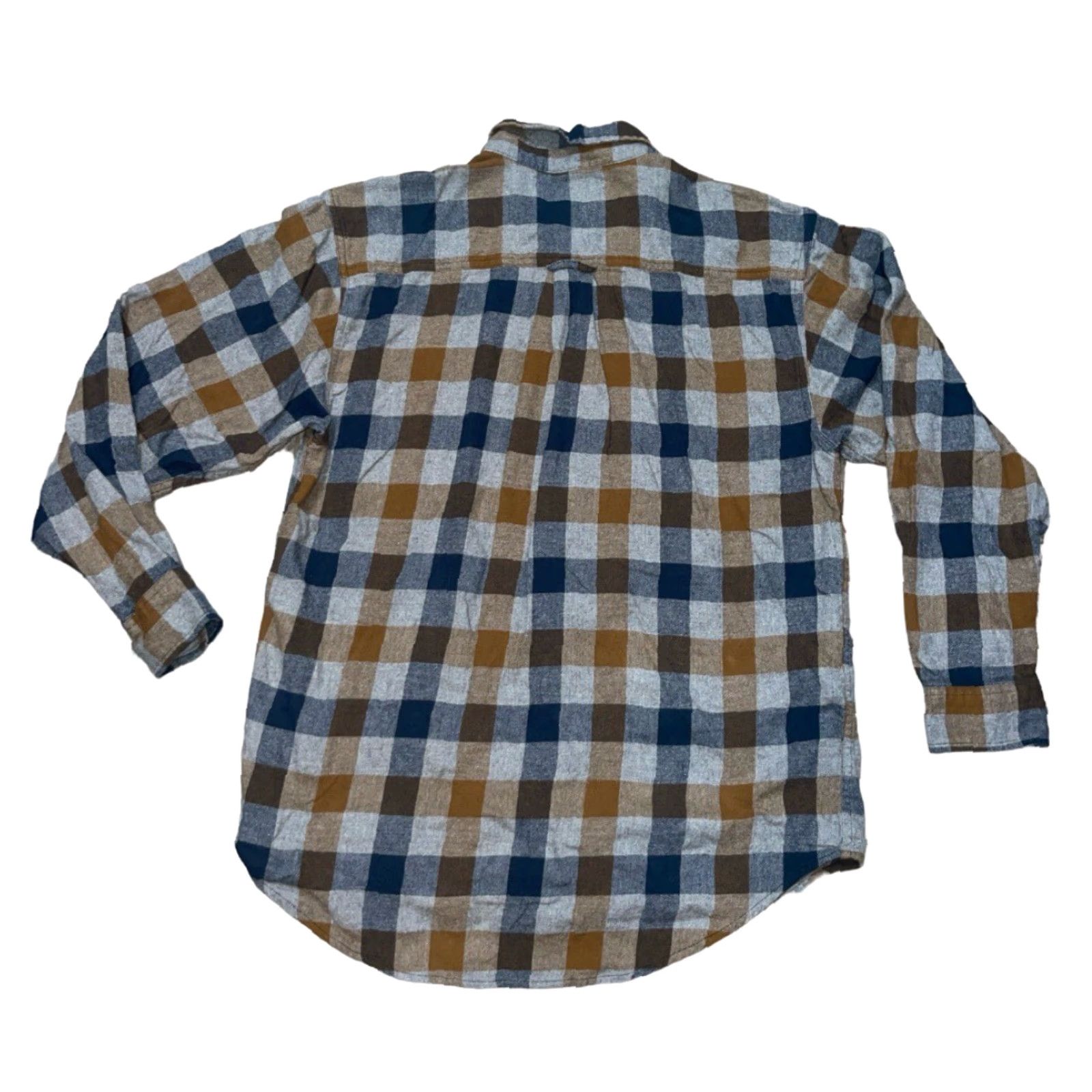 Vintage Wolverine Button-Up Shirt Men L Flannel Checkered Long Sleeve Gray Blue Tan Casual Workwear Size US L / EU 52-54 / 3 - 4 Thumbnail