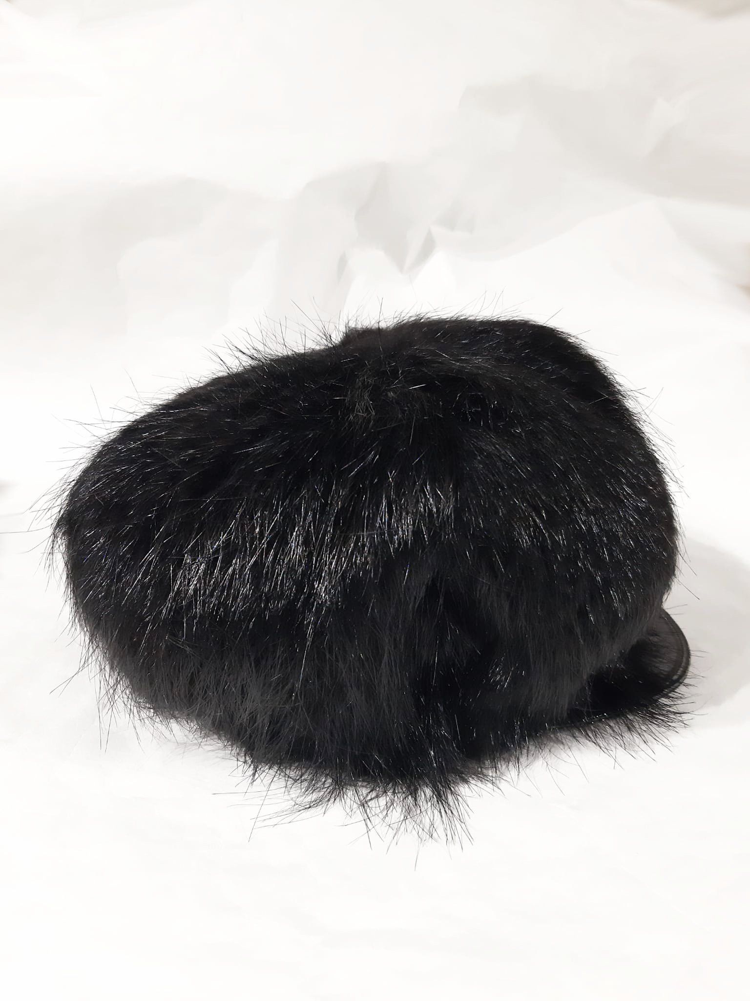 Prada Prada FW 2024 Oversized Beaver Fur Cap Size ONE SIZE - 3 Thumbnail