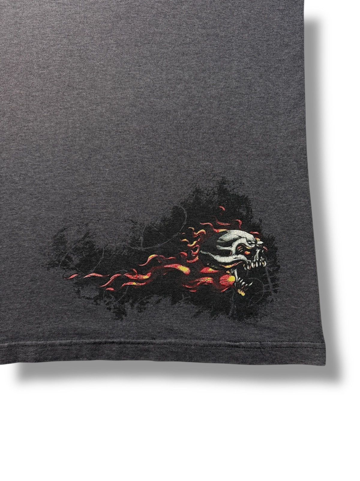 JNCO Vintage Y2K JNCO Jeans Flaming Eagle Skull Tee Shirt Size US XL / EU 56 / 4 - 8 Thumbnail