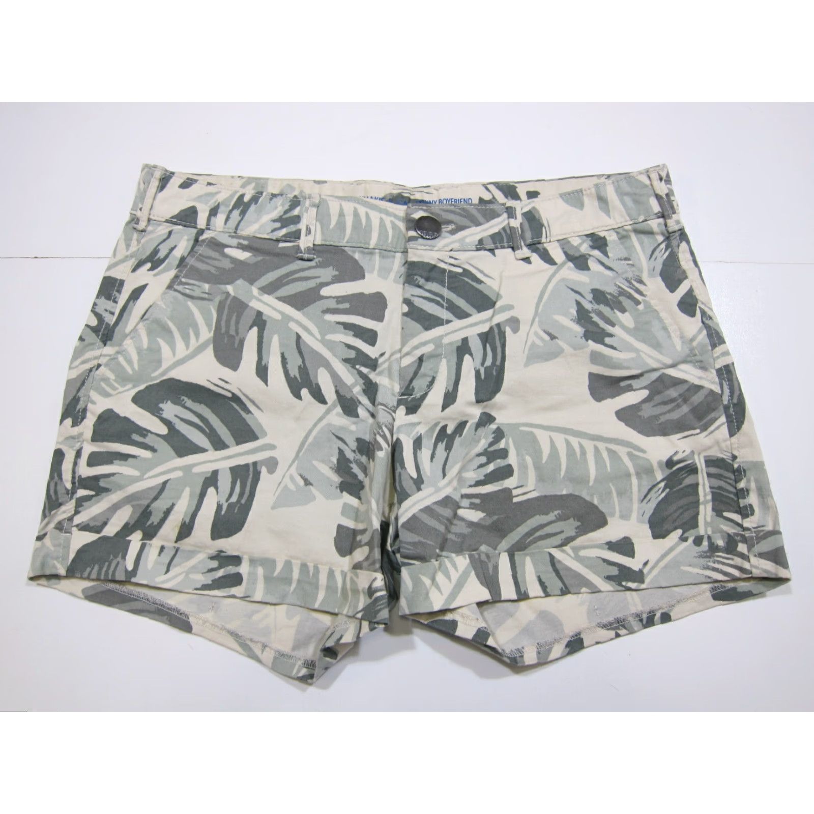 Gap Gap Cotton Green Floral Skinny Boyfriend Khaki Camo Chino Shorts Women Size 4 Size 24" / US 00 / IT 34 - 6 Thumbnail