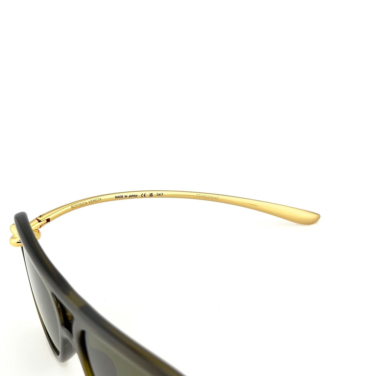 Bottega Veneta BOTTEGA VENETA 1418 KNOT Pilot BV1418S Gold Green Unisex 003 Size ONE SIZE - 8 Thumbnail