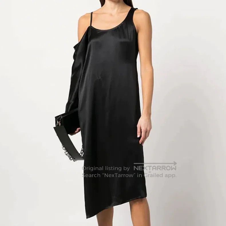 ann demeulemeester backless dress Ann Demeulemeester 2006 Silk Dress – COUL ARCHIVE