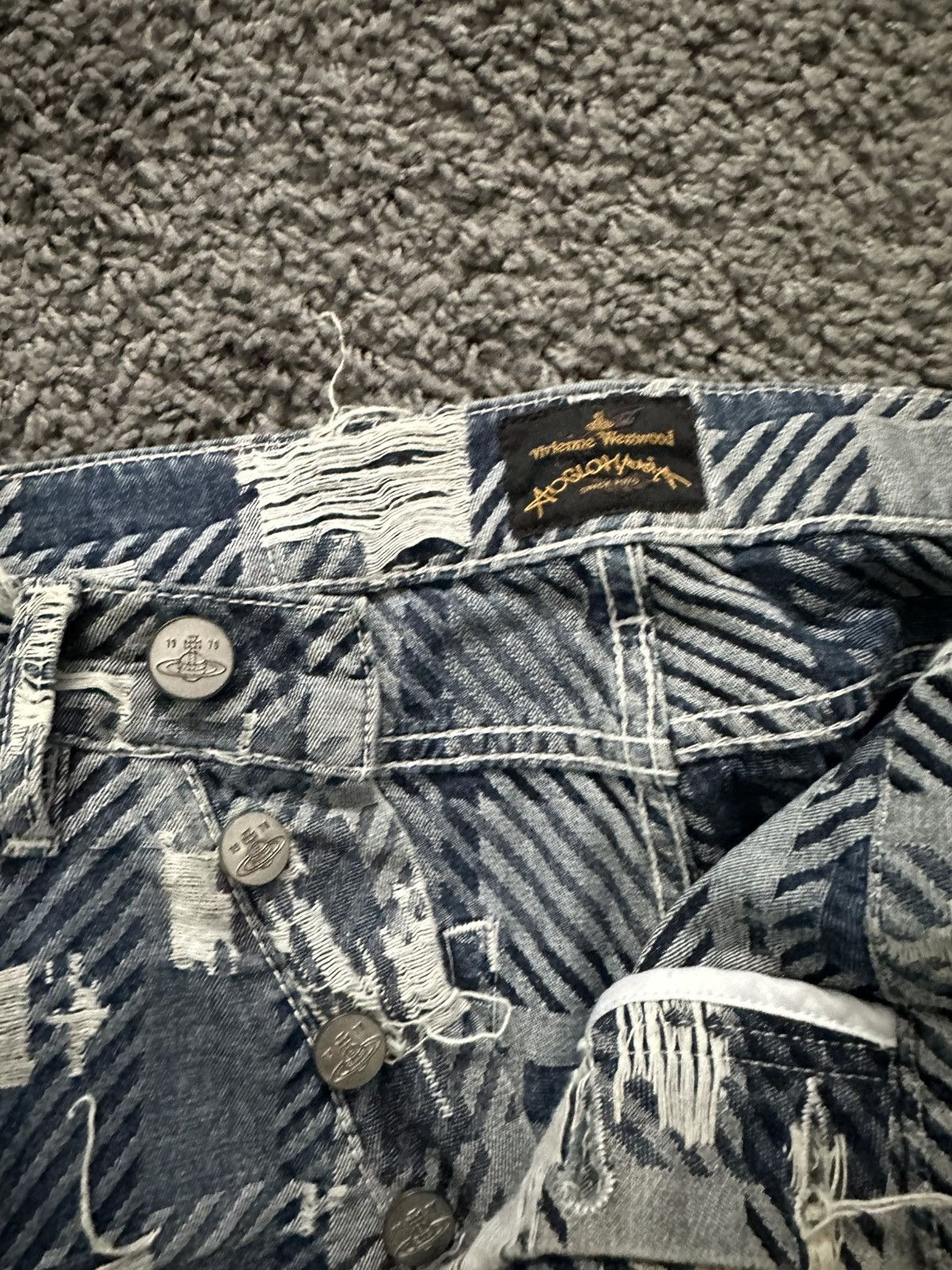 Vivienne Westwood Anglomania Patchwork Asymmetrical Jeans Size US 30 / EU 46 - 2 Thumbnail