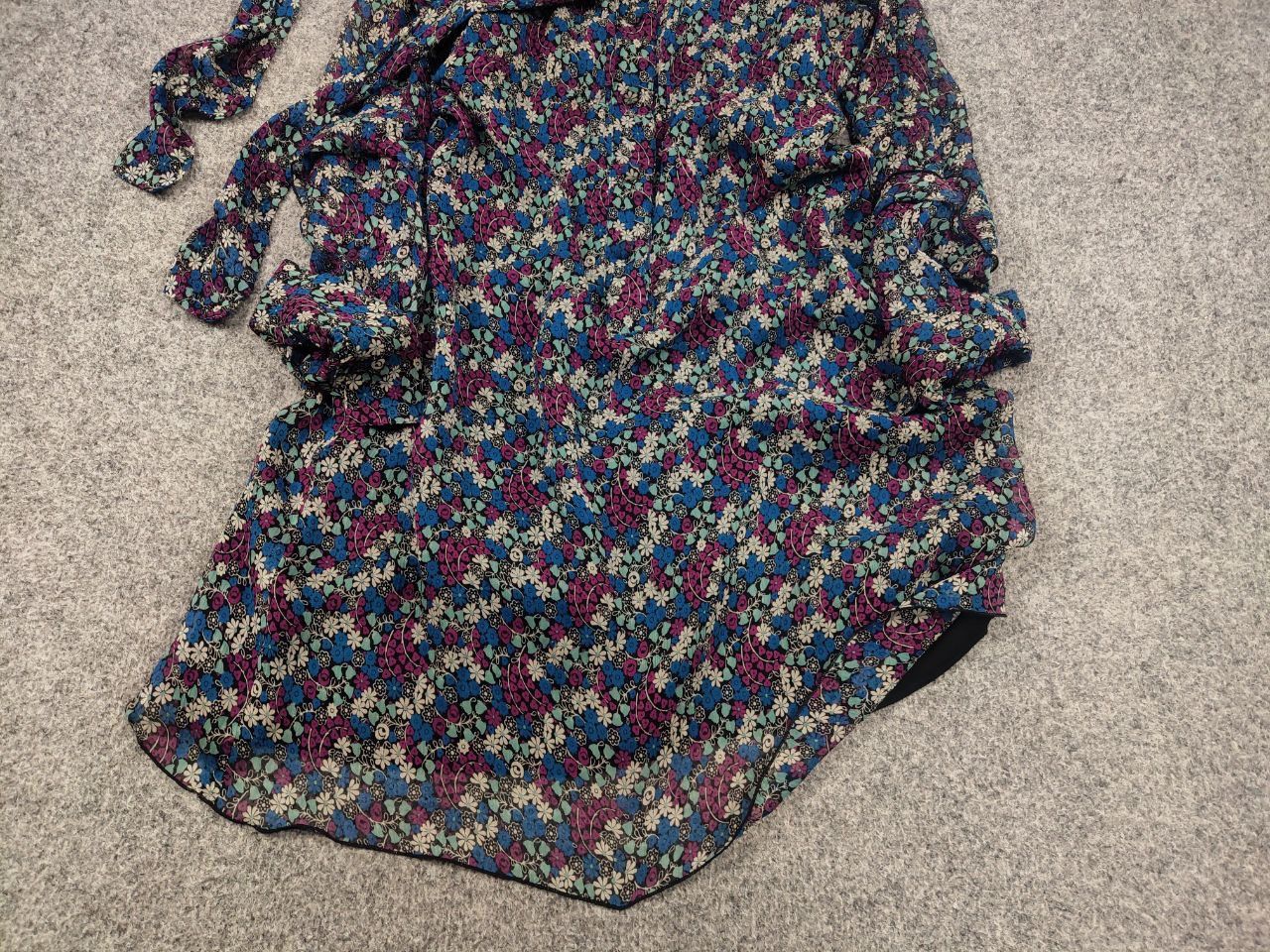 Anna Sui Anna Sui design mixed silk dress dolman Long sleeve tunik Size L / US 10 / IT 46 - 6 Thumbnail