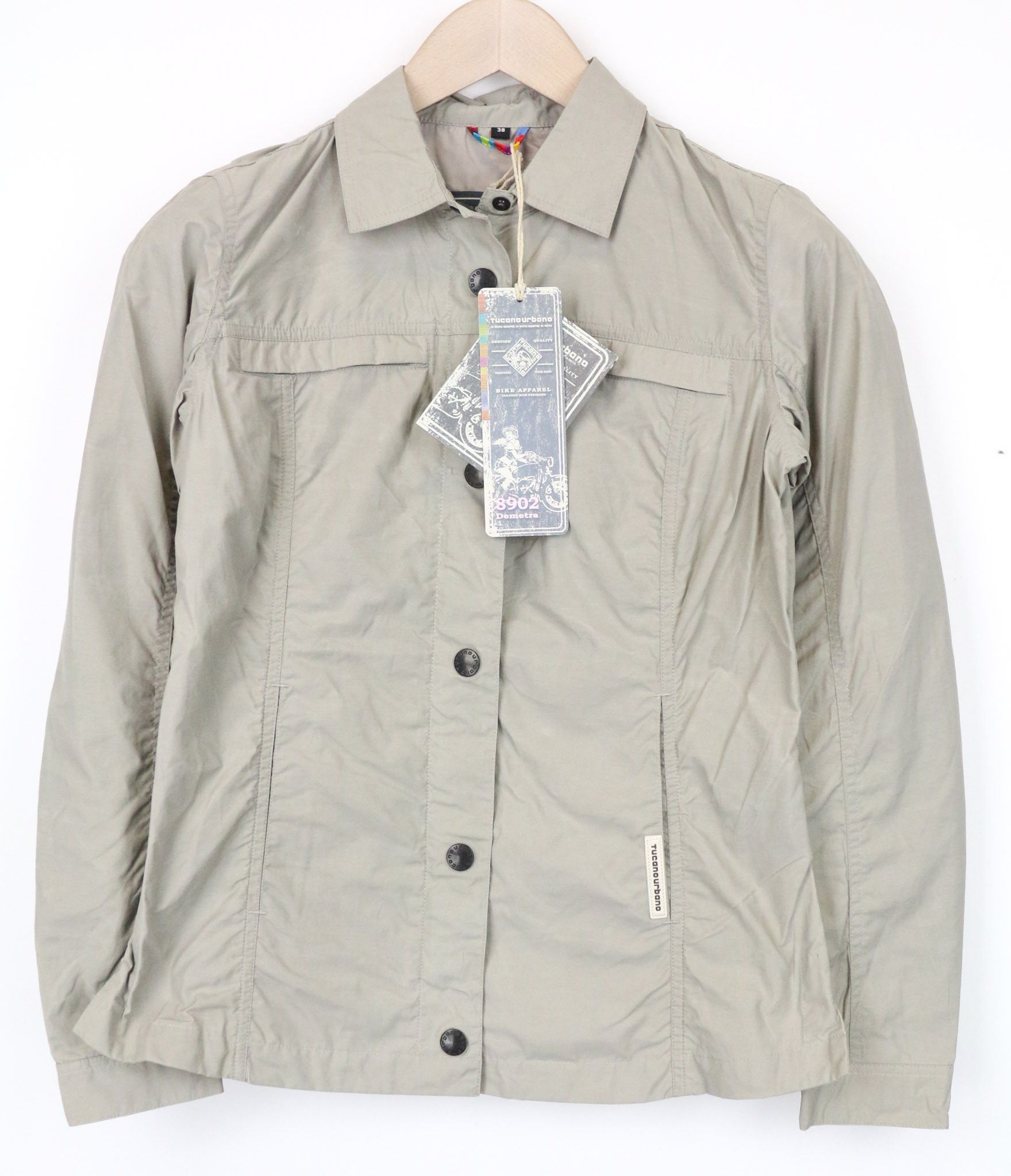 Other DEMETRA IT38 Beige Cotton Blend Jacket 74746 Size M / US 6-8 / IT 42-44 - 1 Thumbnail