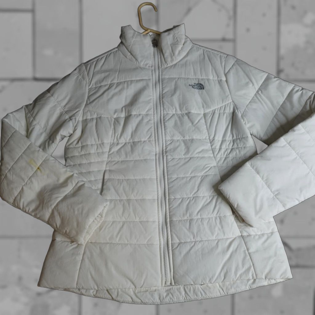 The North Face The North Face Womens Jacket Medium White Cinnabar Hyvent Puffer Jacket Hooded Full Zip Womens M White Regular Polyester Size M / US 6-8 / IT 42-44 - 1 Thumbnail