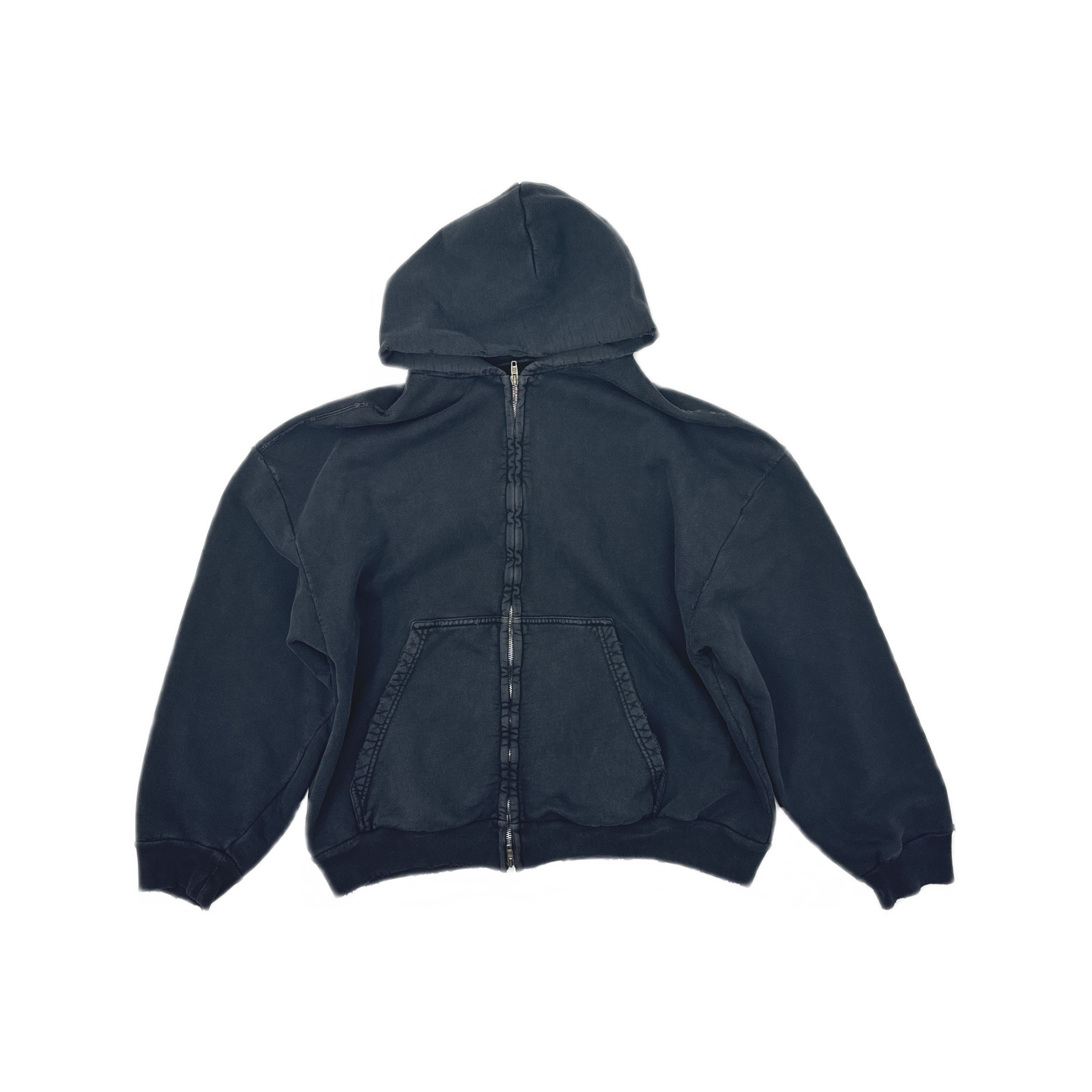 Balenciaga Balenciaga Warhorse polo Dark Blue Worn Zip Hoodie 2501