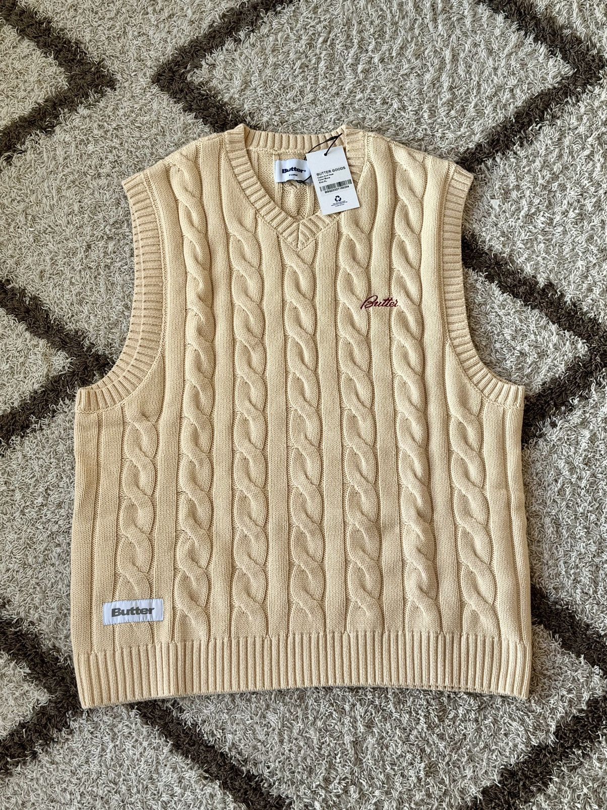 Butter Goods BUTTER GOODSCABLE KNIT VEST Size US XL / EU 56 / 4 - 1 Thumbnail