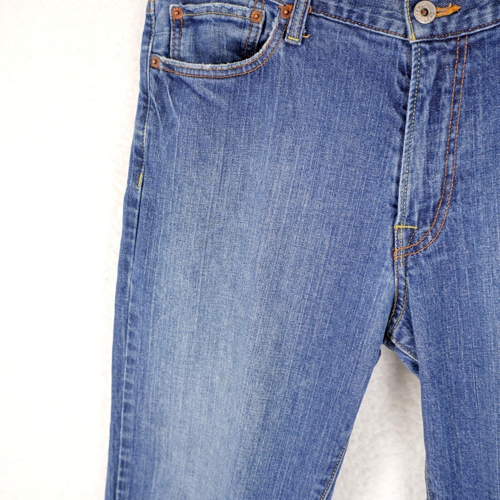 Lucky Brand Lucky Brand Blue Stone Hipster Wash Mid Rise Denim Jeans 35/ Size US 35 - 3 Thumbnail