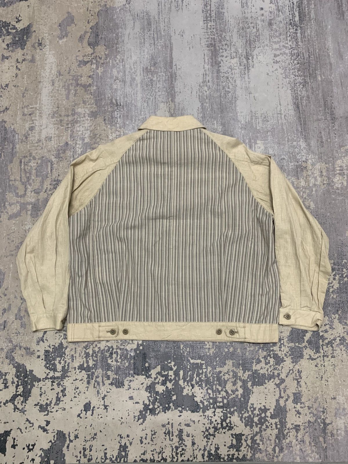 Japanese Brand Vintage Angelo Saputo 1950s Style Striped Gabardine Jacket Size US M / EU 48-50 / 2 - 4 Thumbnail