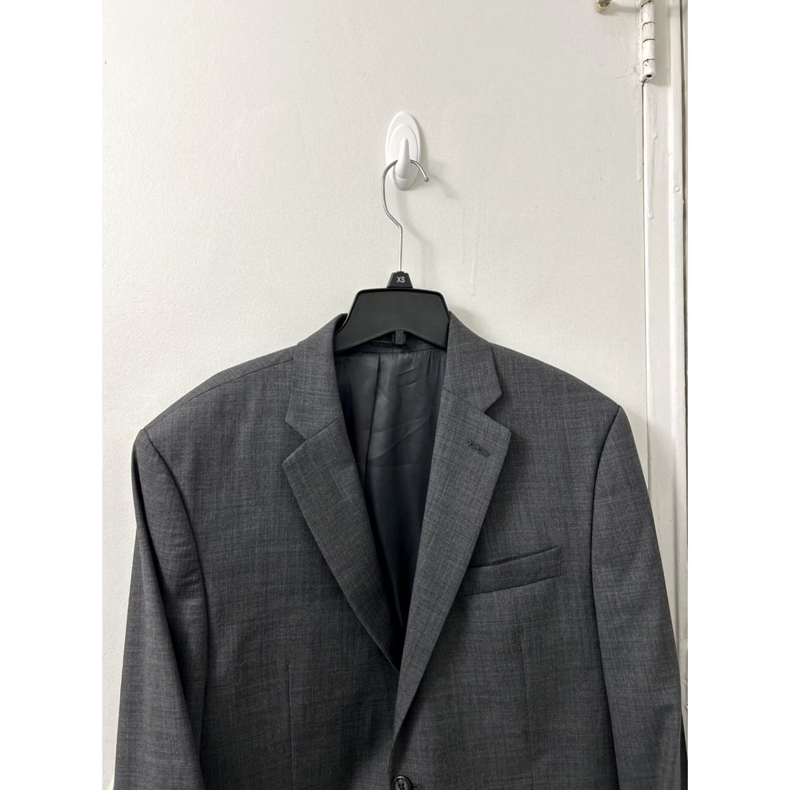 Ralph Lauren Lauren Ralph Lauren Blazer Mens 42R Gray 100% Wool-Laine Two-Button Notch Lapel Regular Fit Flat Front Inner Pockets Single-Breasted Coat Jacket Size 42R - 2 Thumbnail