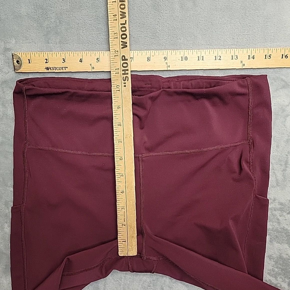 Athleta VINTAGE Athleta Leggings Womens Large Maroon Ultimate Stash Pocket 7/8 Performance Tight Shirt Womens L Maroon USA Sports Elastic Waist Pattern: Solid Size 36" / US 14 / IT 50 - 7 Thumbnail
