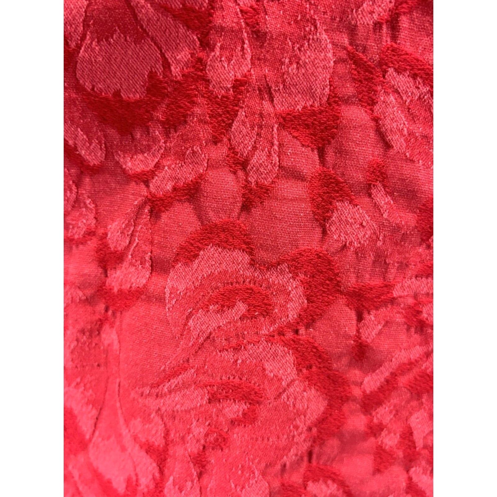 Coldwater Creek Coldwater Creek Floral Embossed Cotton Blend Jacket Womens XL Red Size XL / US 12-14 / IT 48-50 - 7 Thumbnail