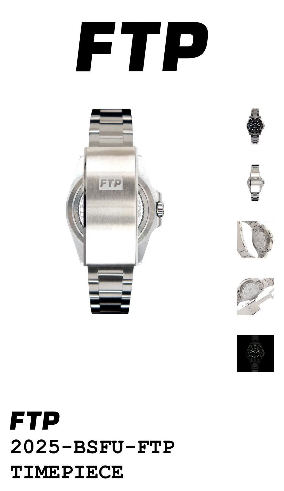 Fuck The Population FTP movement time piece 2025 bsfu ftp DS. Sealed Size ONE SIZE - 13 Thumbnail