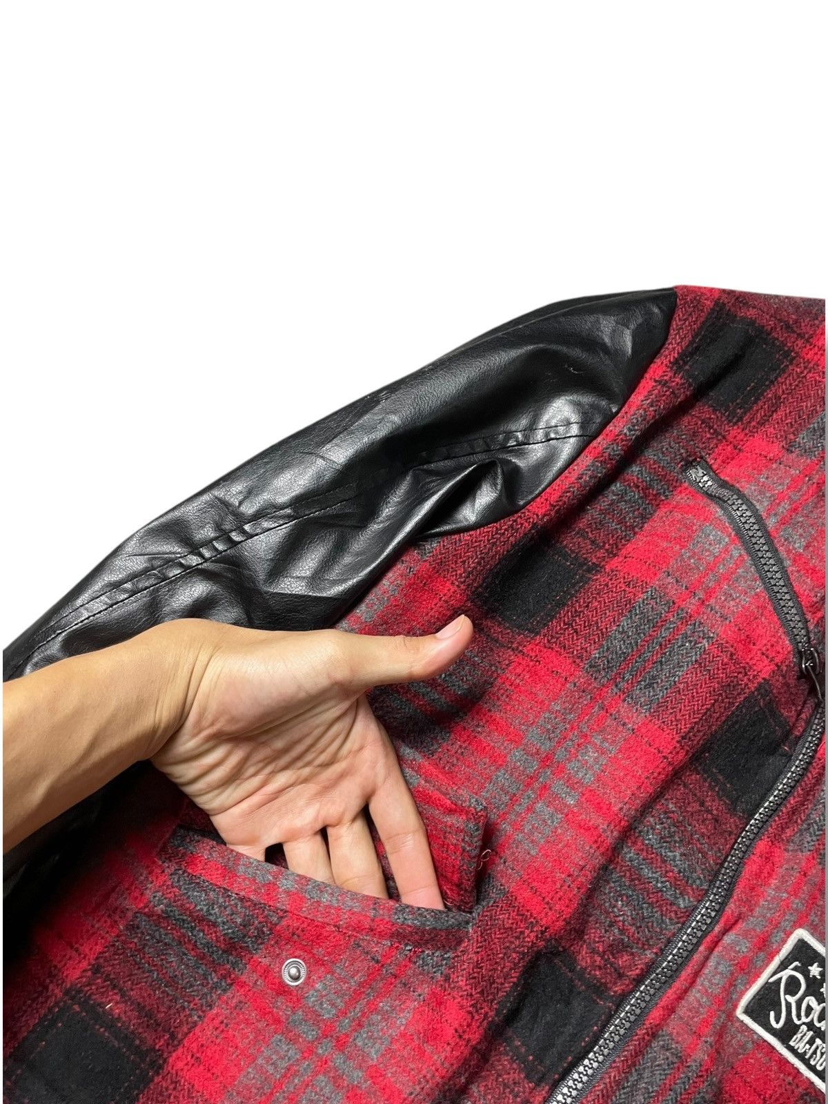 Japanese Brand × Seditionaries × Vintage BA-TSU Studio Rock Steady Leather Varsity Jacket (94) Size US XXS / EU 40 - 5 Thumbnail