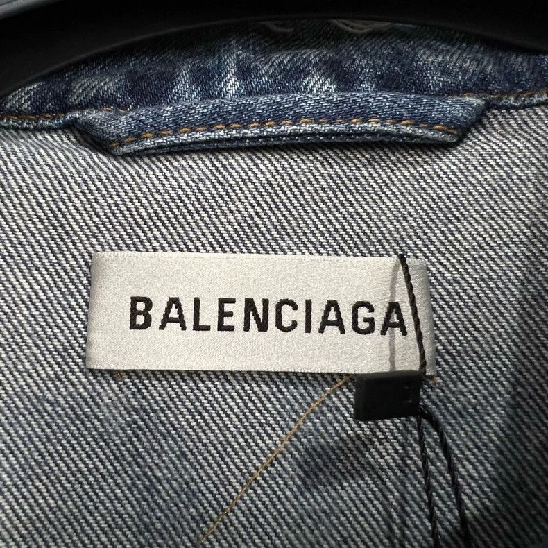Balenciaga Balenciaga Back Letter Denim Jacket Size S / US 4 / IT 40 - 5 Thumbnail