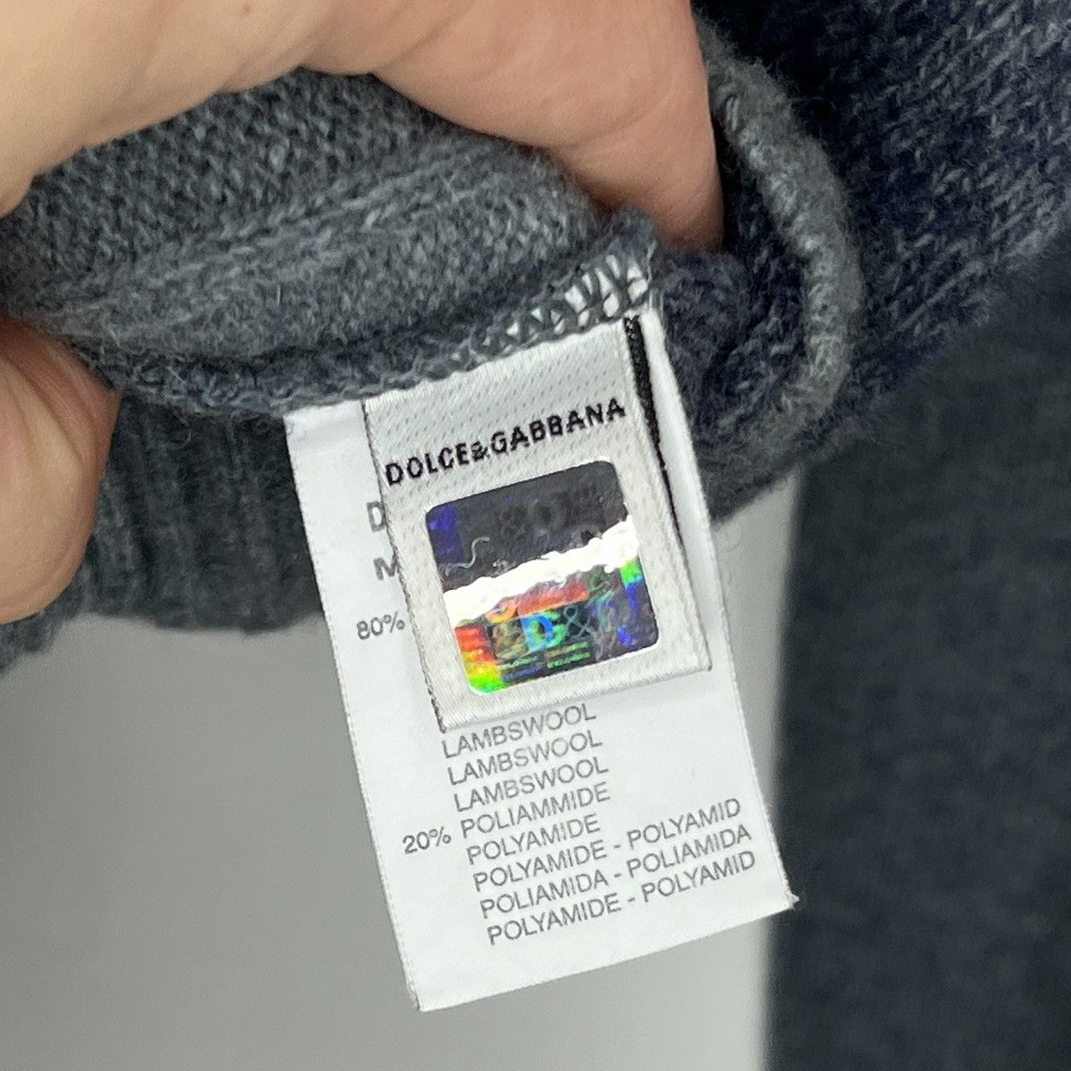 Dolce & Gabbana × Hysteric Glamour × Vintage Dolce Gabbana Avant Garde Knit Rib Wool Sweater 00’s Size US M / EU 48-50 / 2 - 8 Thumbnail