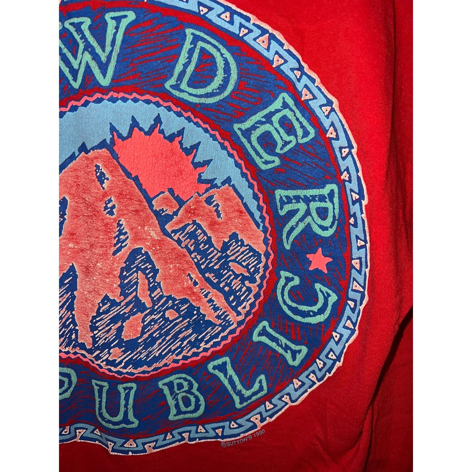 Vintage Vintage Ski Shirt Alpine Style Powder Republic Skiing Tee M Size US M / EU 48-50 / 2 - 10 Thumbnail