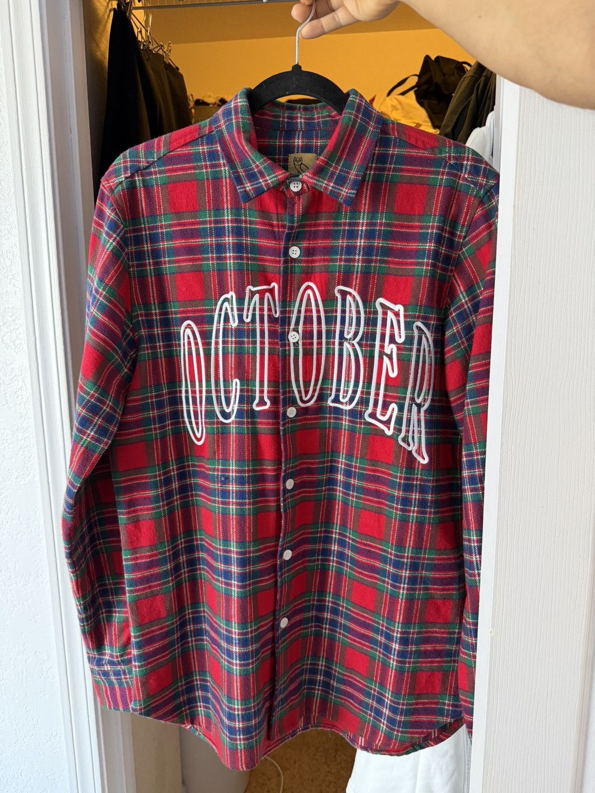 October's Very Own OVO October Flannel Button Down Shirt Size US M / EU 48-50 / 2 - 1 Thumbnail