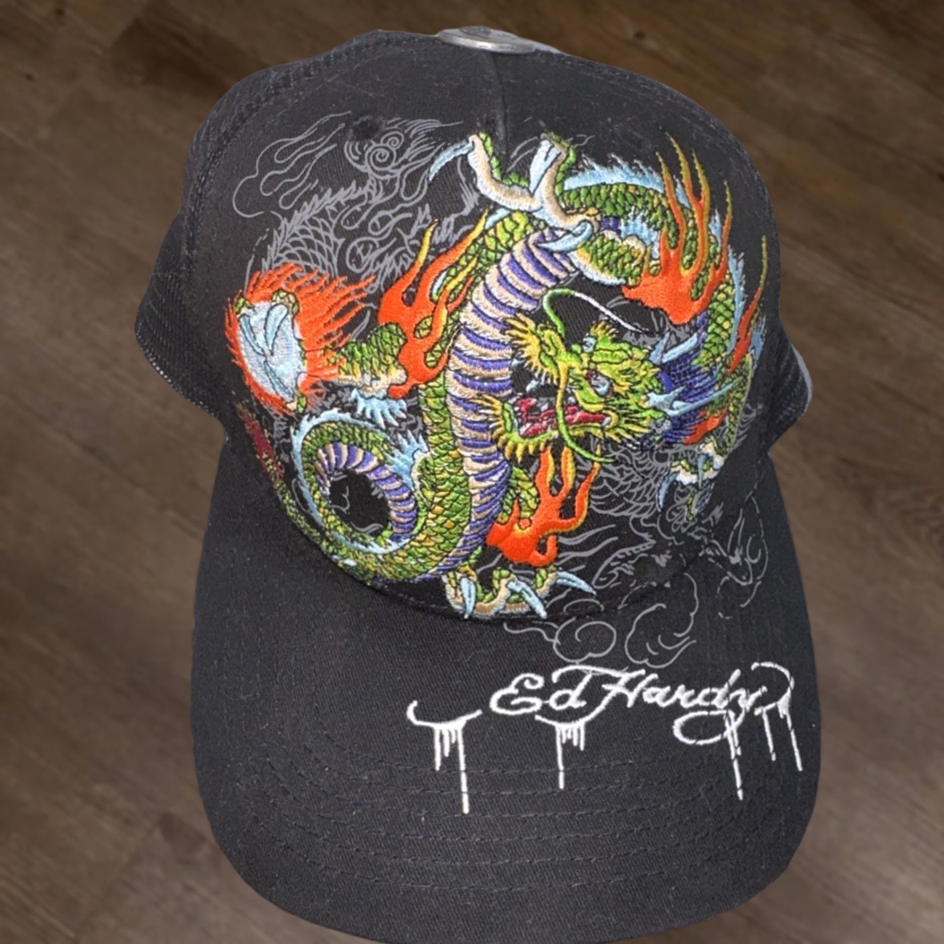 Ed Hardy Rhinestone Dragon Trucker Hat Lot Snapback NWT | Grailed