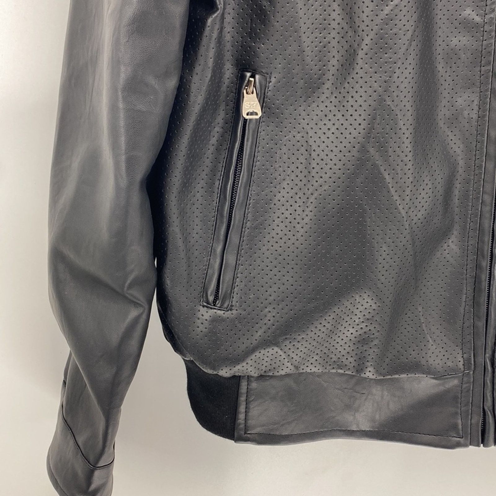 Other SF Superlative Fashion black moto jacket faux leather size M Size US M / EU 48-50 / 2 - 5 Thumbnail