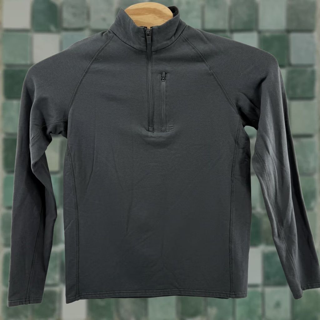 Vintage Free Fly Mens Small Gray Half Zip LS Performance Outdoor Bamboo Top Size US S / EU 44-46 / 1 - 1 Thumbnail
