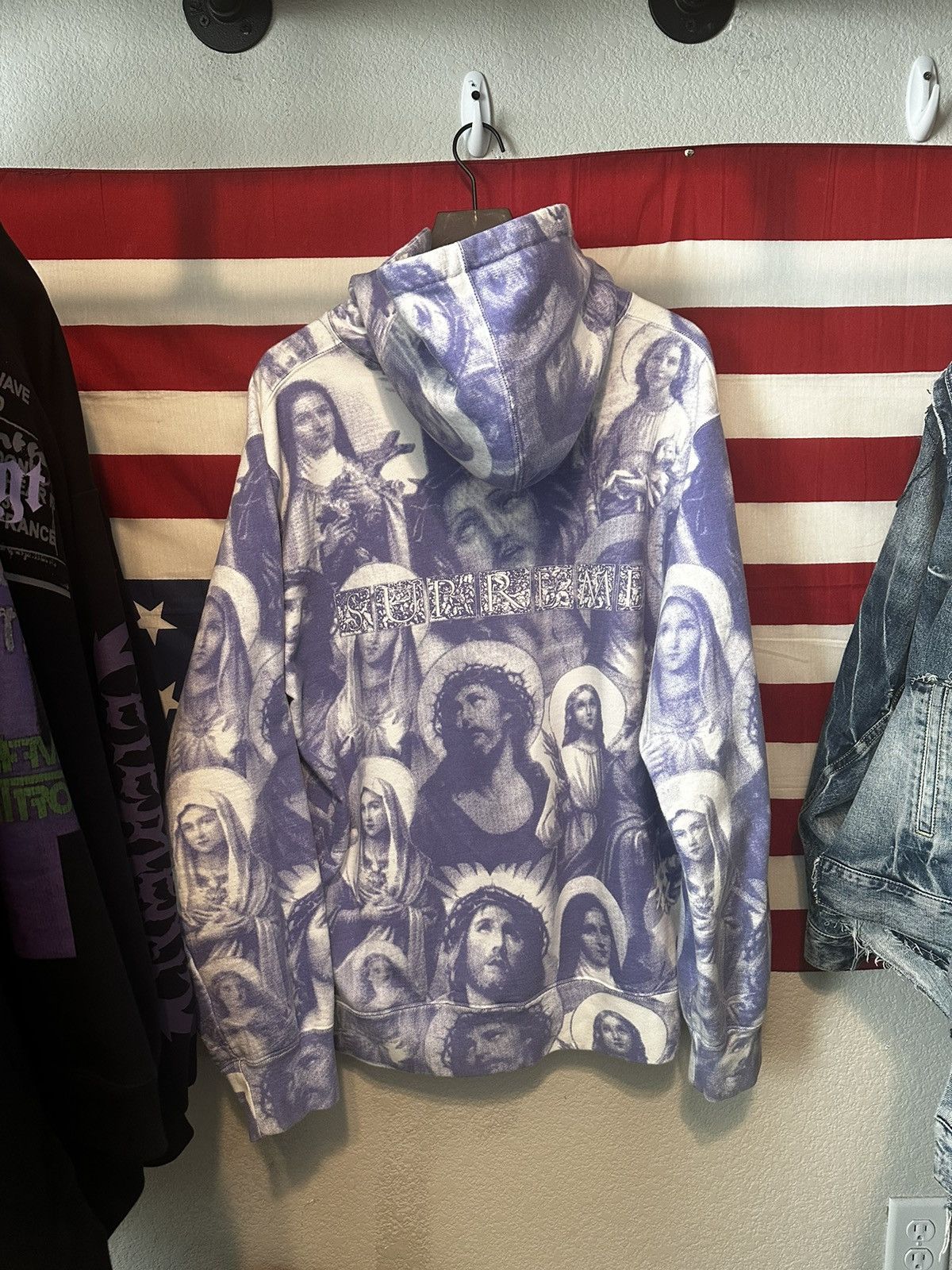 Supreme jesus clearance and mary hooded