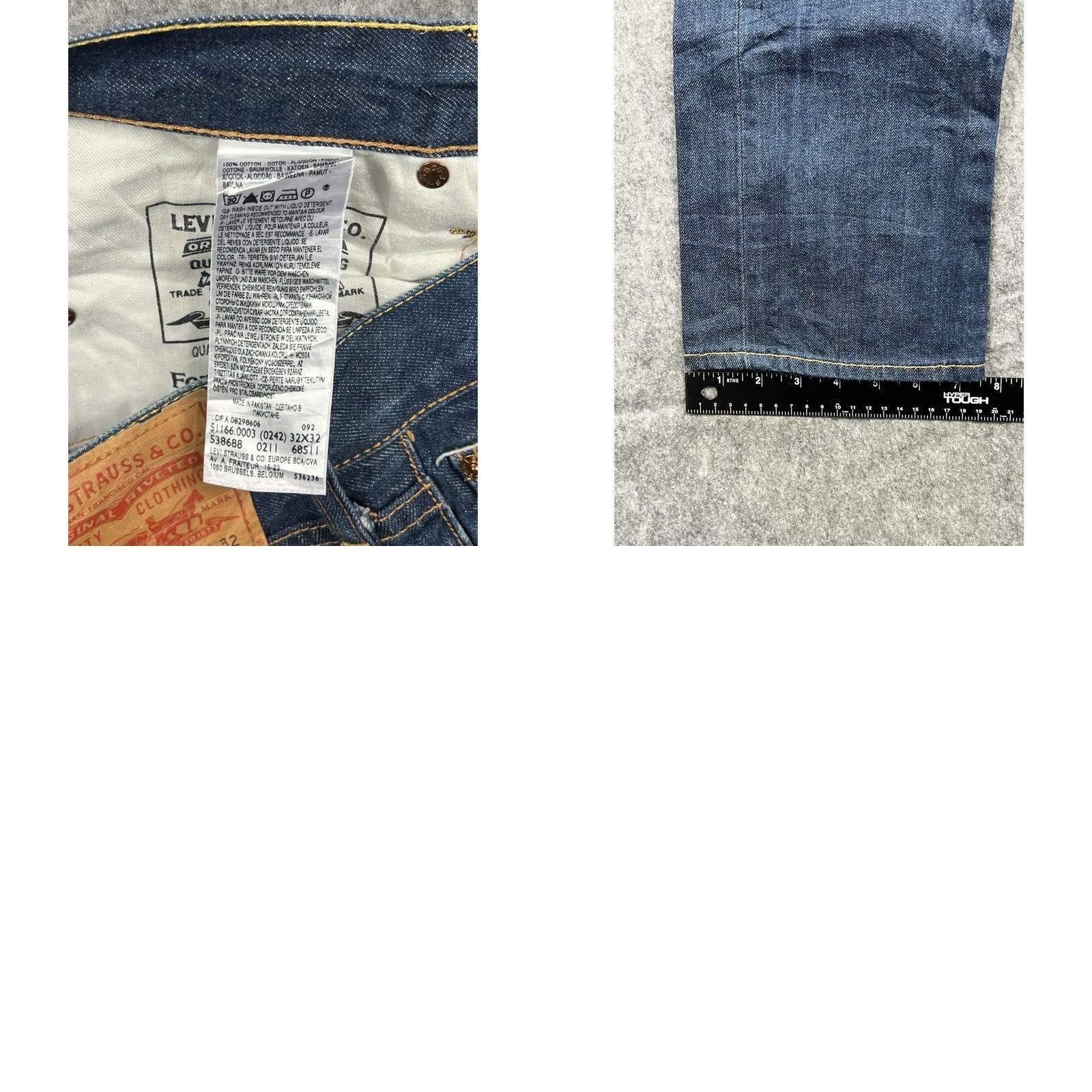 Levi's VINTAGE Levi's 511 Jeans Men Regular Straight Denim 32x32 Blue 90s City Retro Size US 32 / EU 48 - 8 Thumbnail