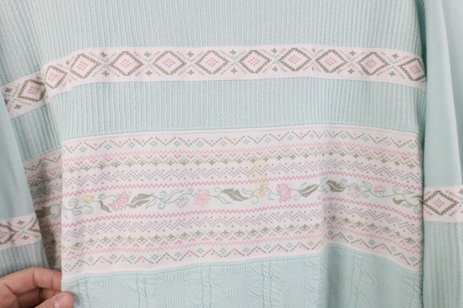Vintage Vintage 90s Streetwear Fair Isle Mock Neck Sweatshirt Size S / US 4 / IT 40 - 5 Thumbnail