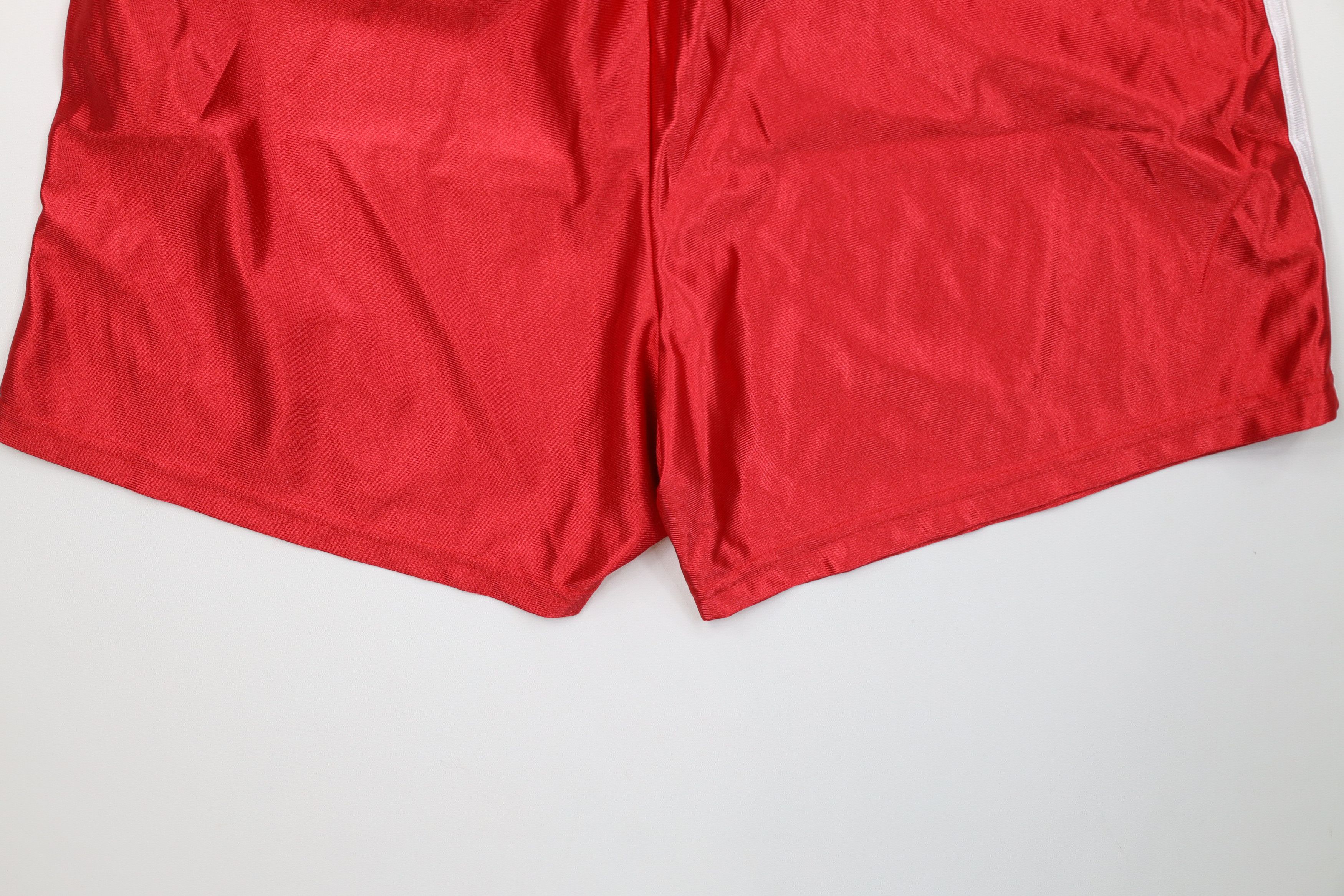 Vintage Vintage 90s Streetwear Striped Basketball Shorts Red Size 32" / US 10 / IT 46 - 10 Thumbnail