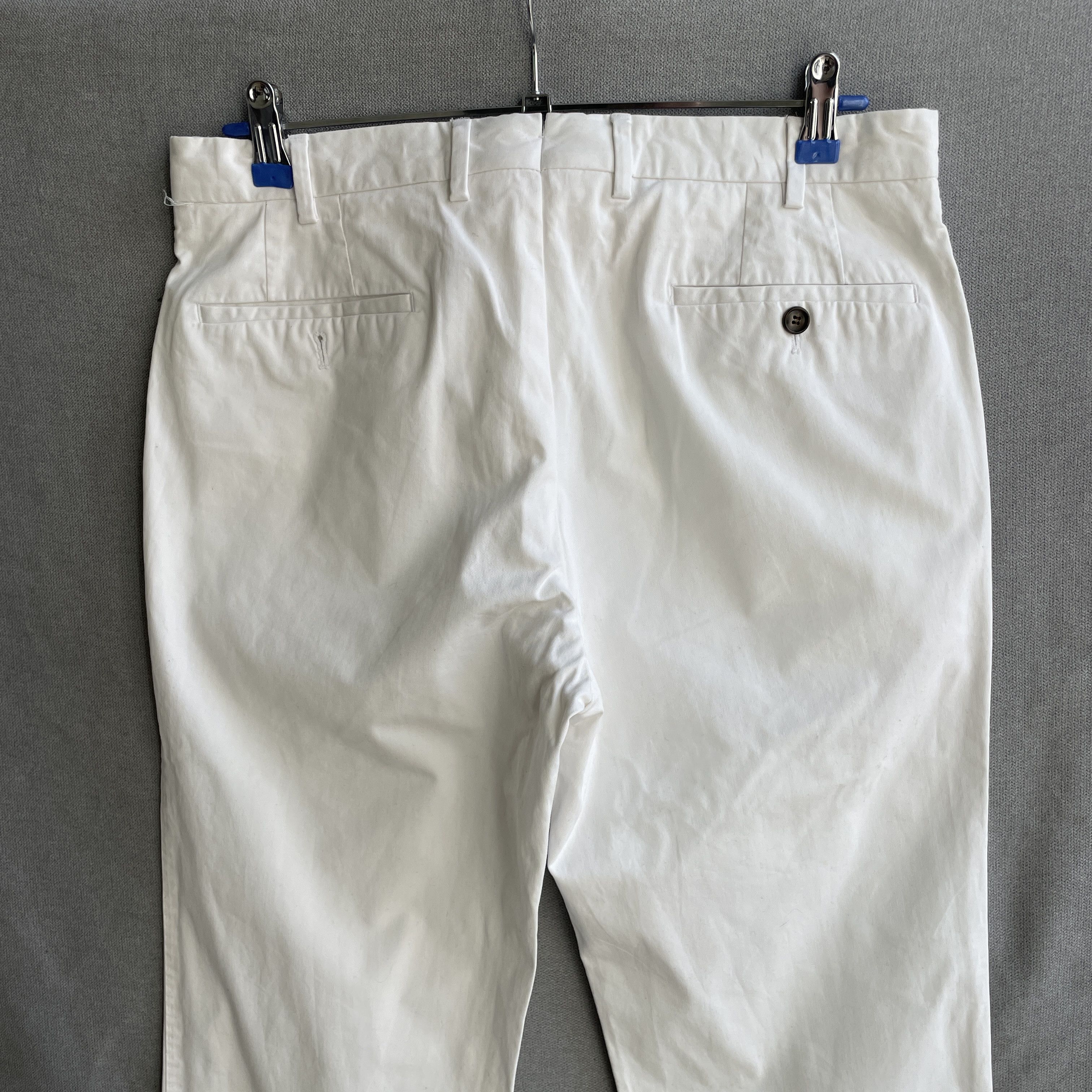 Suitsupply Suitsupply White Straight Cotton Chino Trousers Size EUR 50R Size US 32 / EU 48 - 4 Thumbnail