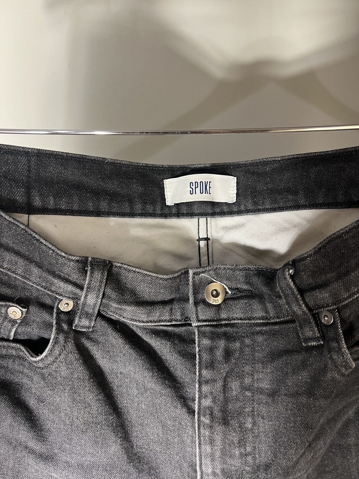 Japanese Brand × Vintage VERY RARE SPOKE DENIM JEANS DESIGNER SELVEDGE JAPAN STYLE Size US 35 - 4 Thumbnail