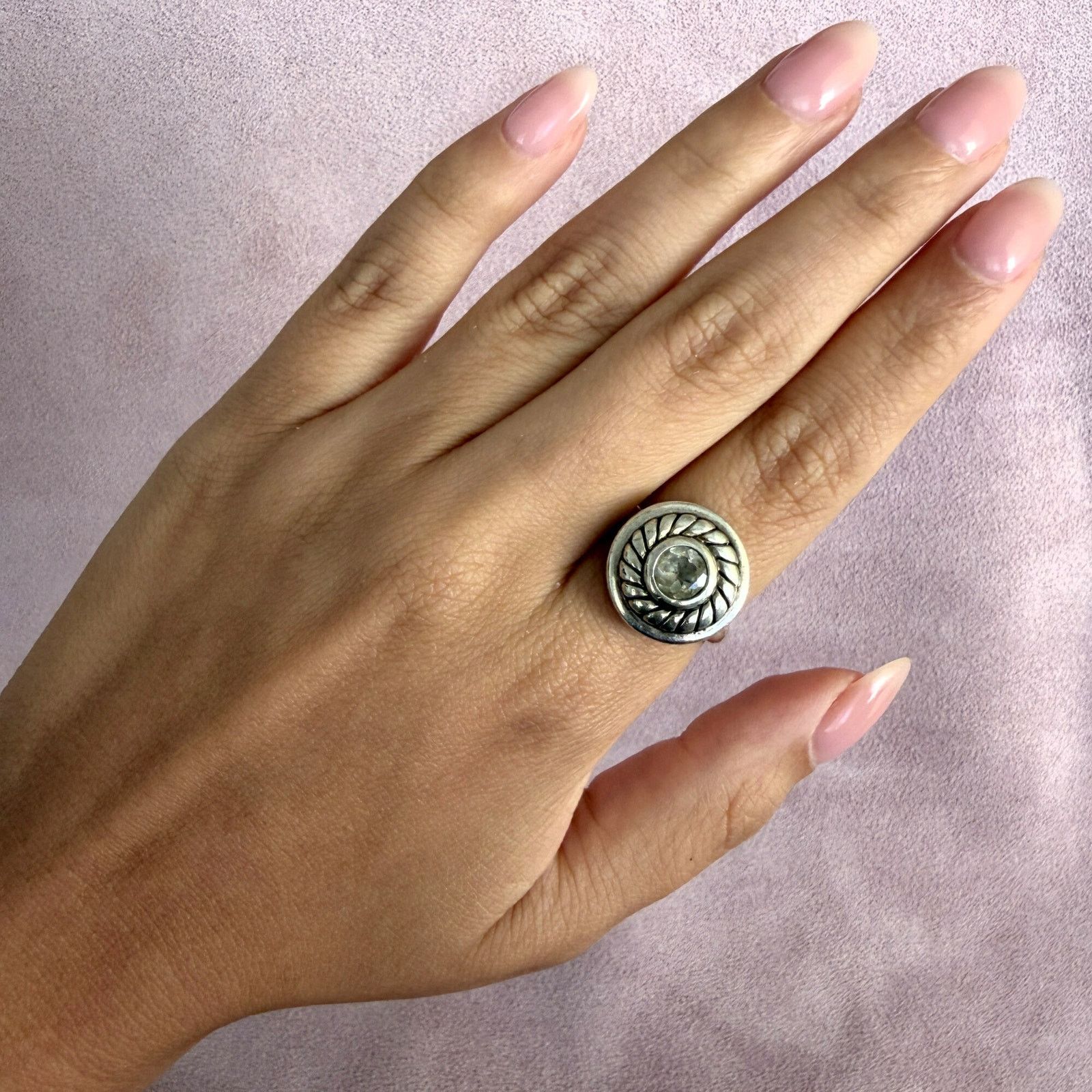Brighton brighton sterling silver braided topaz round ring size 8.25 Size ONE SIZE - 2 Thumbnail
