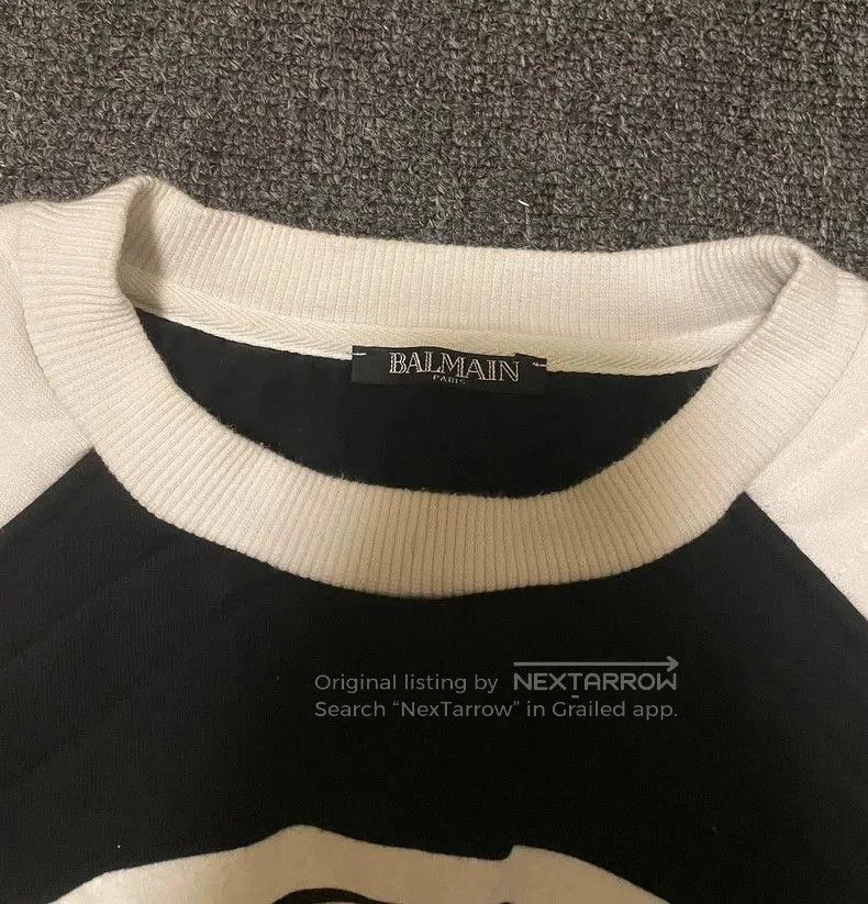Balmain Balmain Men's Black White Logo Sweatshirt. Size US S / EU 44-46 / 1 - 4 Thumbnail