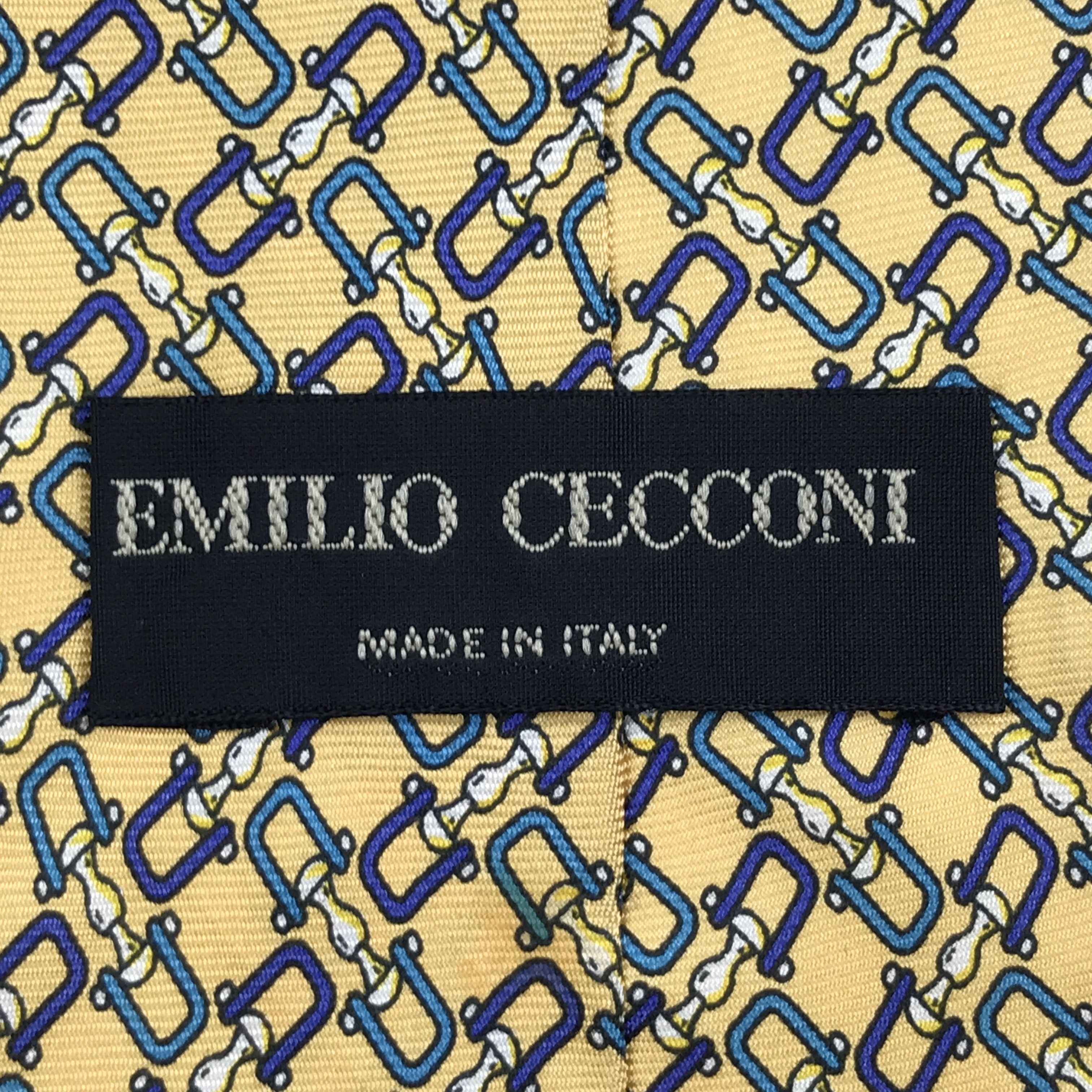 Vintage Vintage Emilio Cecconi Silk Necktie Size ONE SIZE - 7 Thumbnail