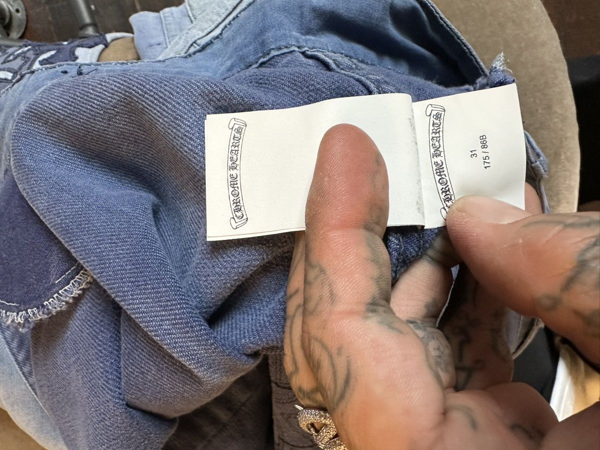 Chrome Hearts Chrome Hearts BEST WASH 100 CROSS FLOOD CROSS JEANS 31 32 Size US 31 - 16 Thumbnail