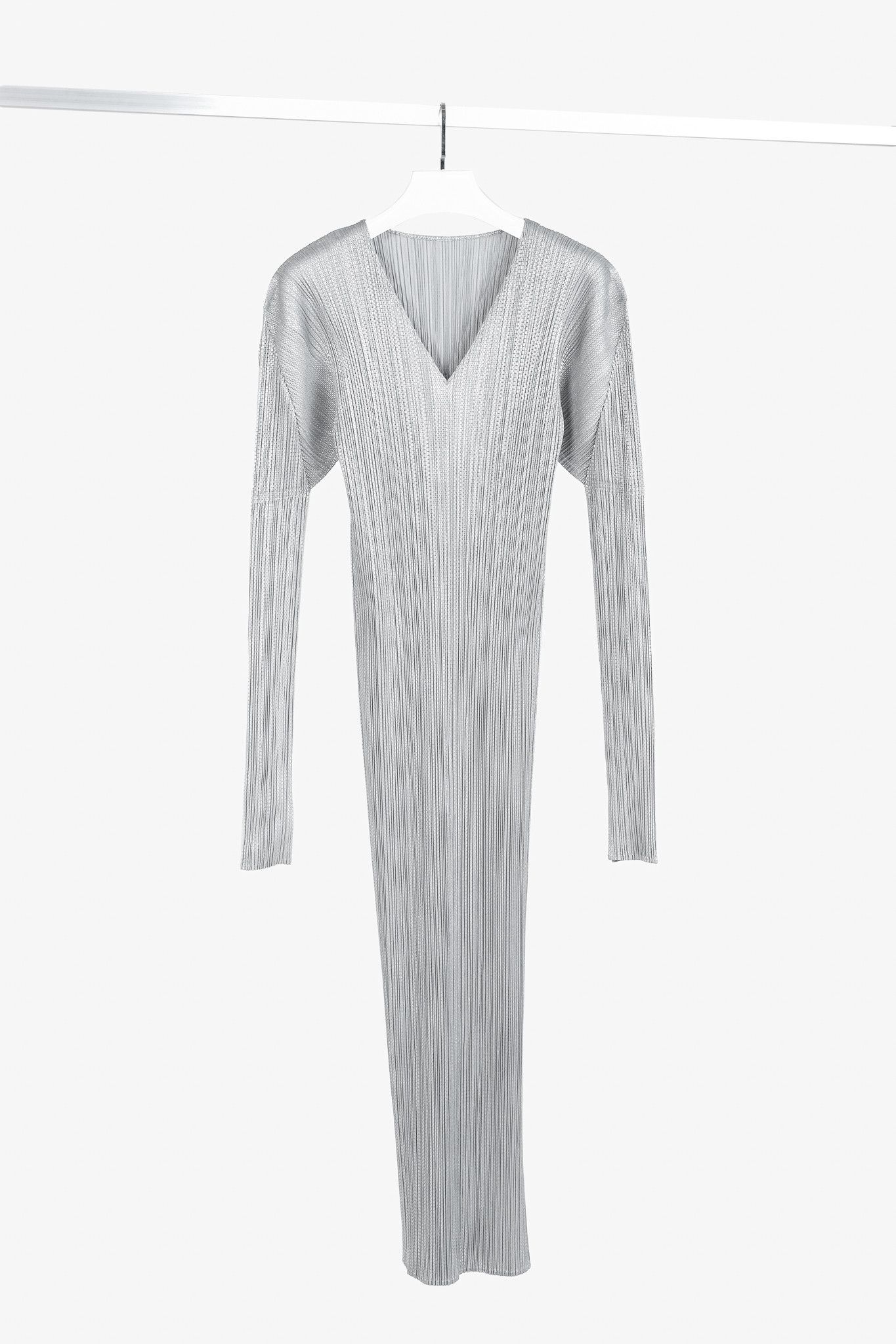 Issey Miyake × Pleats Please Issey Miyake Issey Miyake Pleats Please Rare Archival Metallic Maxi Dress Size M / US 6-8 / IT 42-44 - 1 Thumbnail