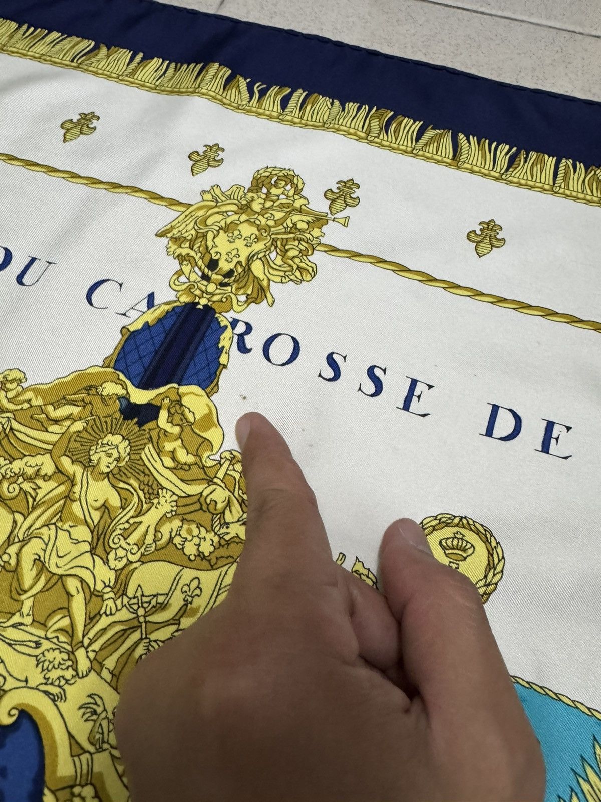 Hermes HERMES PARIS VUE DU CAROSSE DE LA GALERE LA REALE 1953 SCARF Size ONE SIZE - 8 Thumbnail