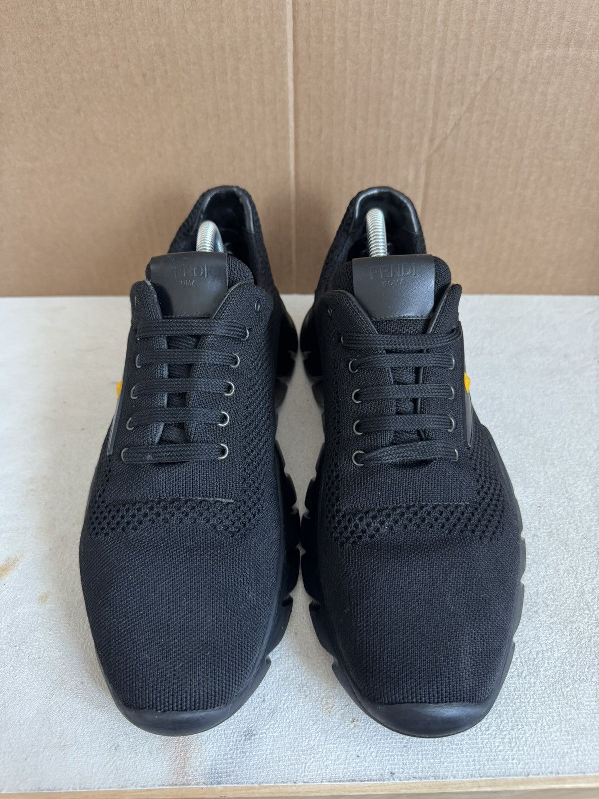 Fendi Fendi Black Bug Eyes Knit Sneakers Size US 9 / EU 42 - 2 Thumbnail