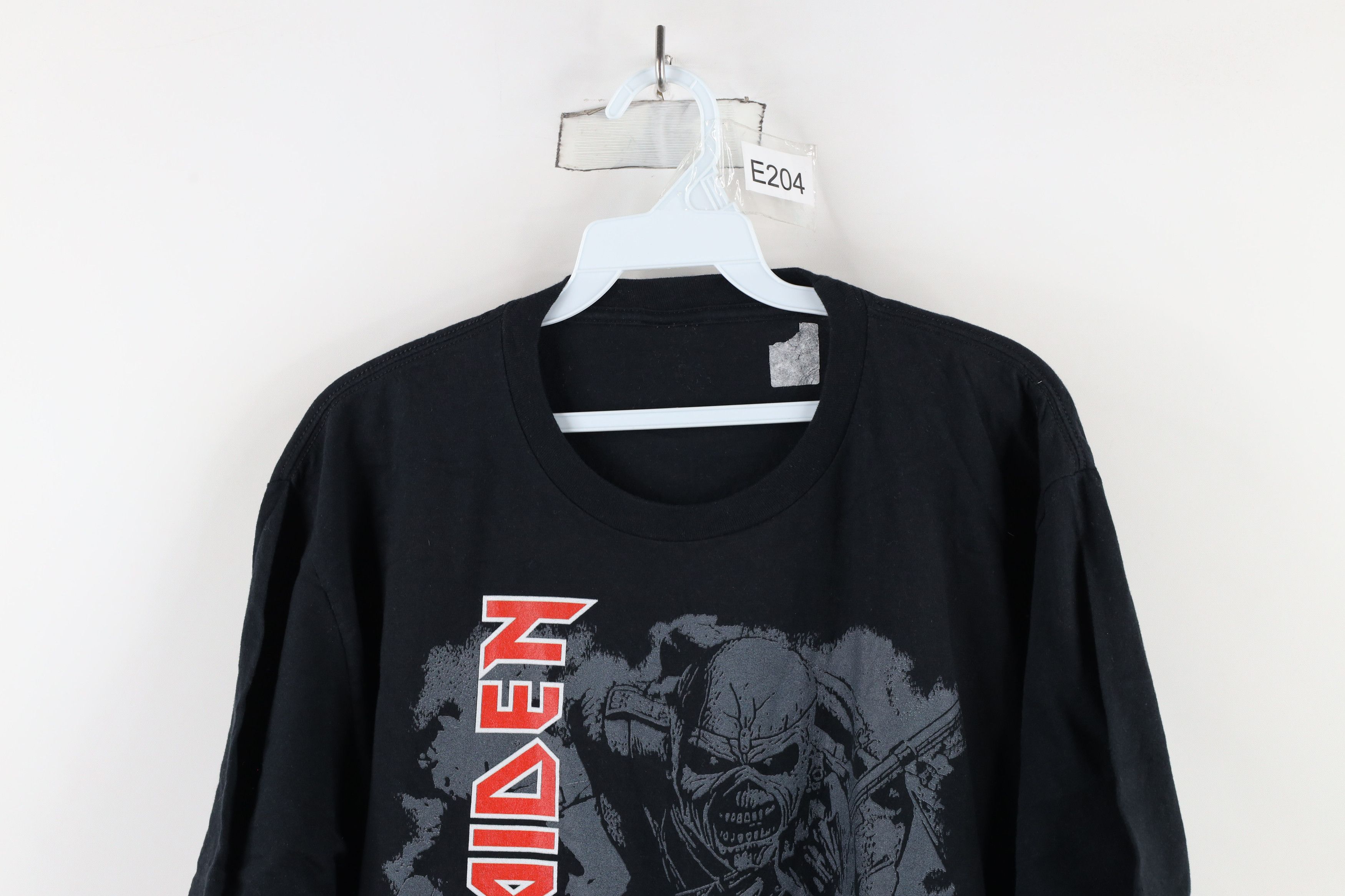 Vintage Retro Spell Out Iron Maiden Band Short Sleeve T-Shirt Black Size US L / EU 52-54 / 3 - 2 Thumbnail