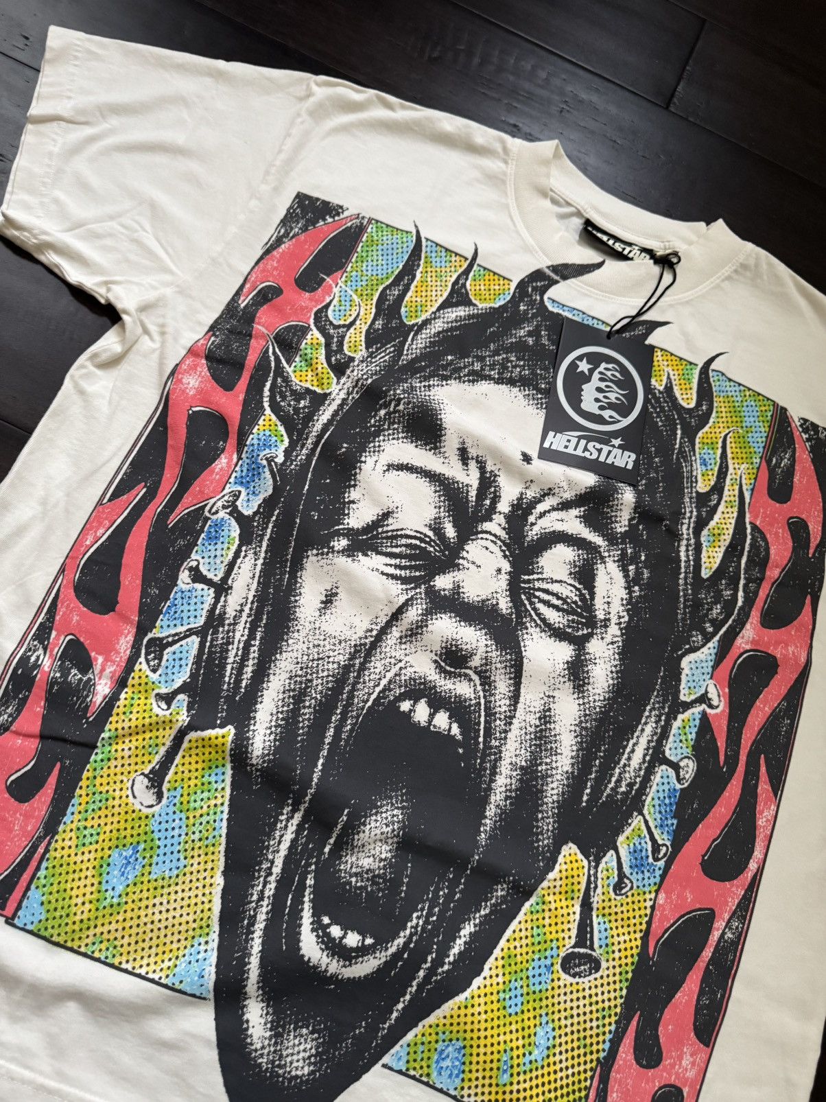 HELLSTAR Hellstar Is This What Heaven Sounds Like? Tee White Size US M / EU 48-50 / 2 - 2 Thumbnail