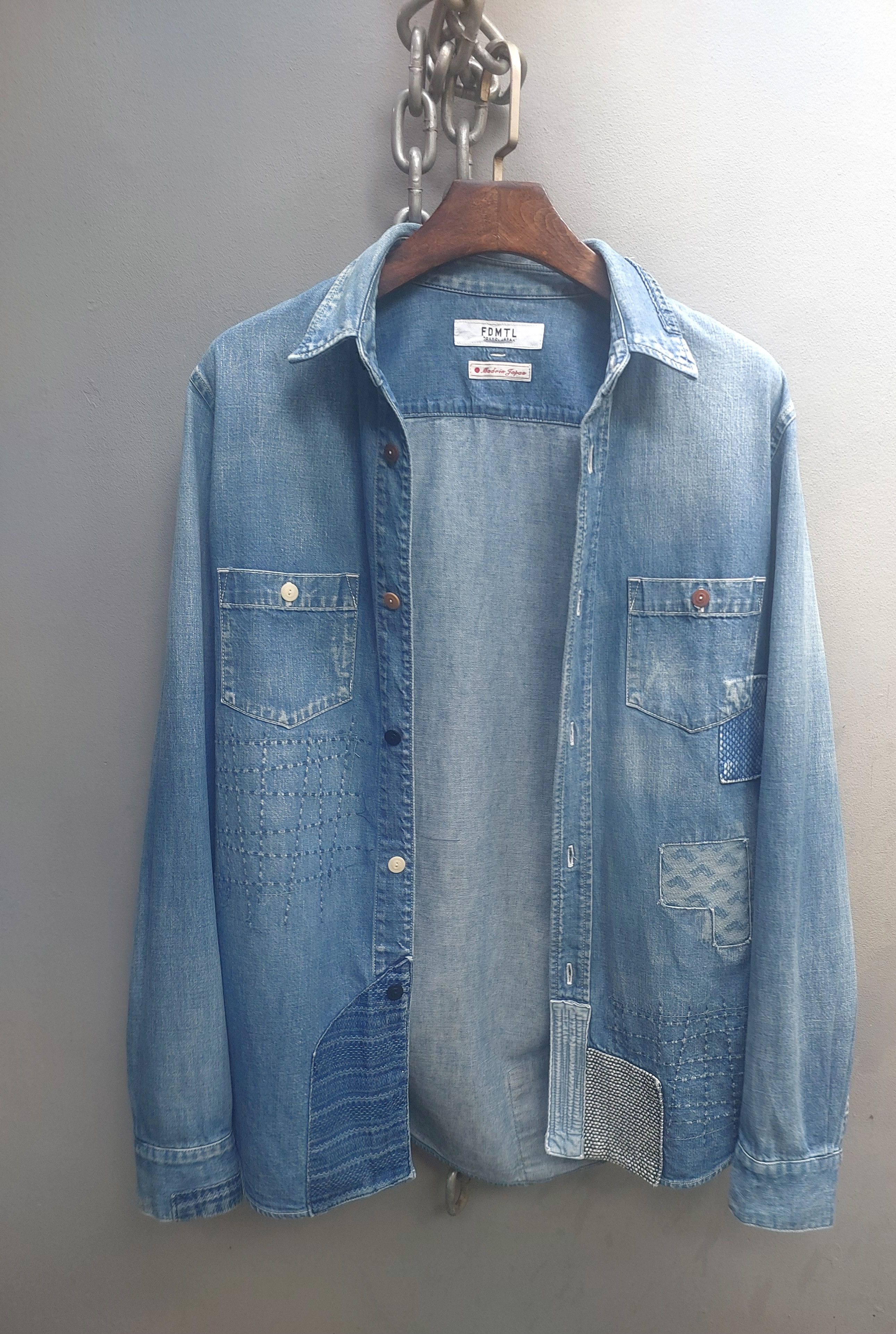 FDMTL FDMTL Patchwork Denim Shirt Size US L / EU 52-54 / 3 - 3 Thumbnail