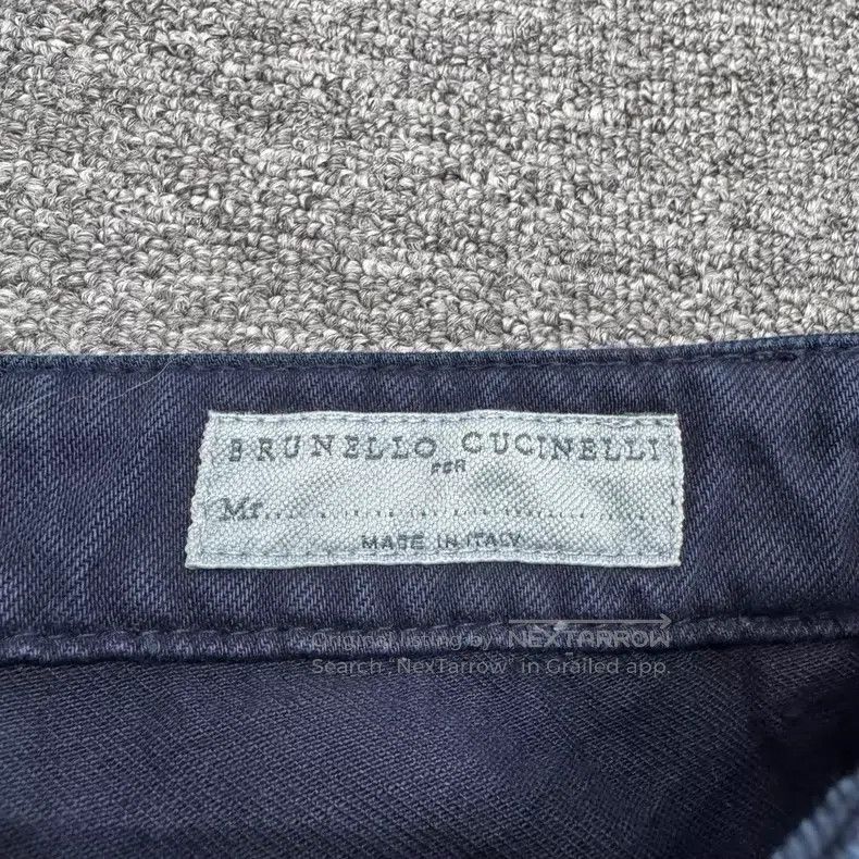 Brunello Cucinelli Brunello Cucinelli Leather Patch Denim Pants Size US 34 / EU 50 - 2 Thumbnail