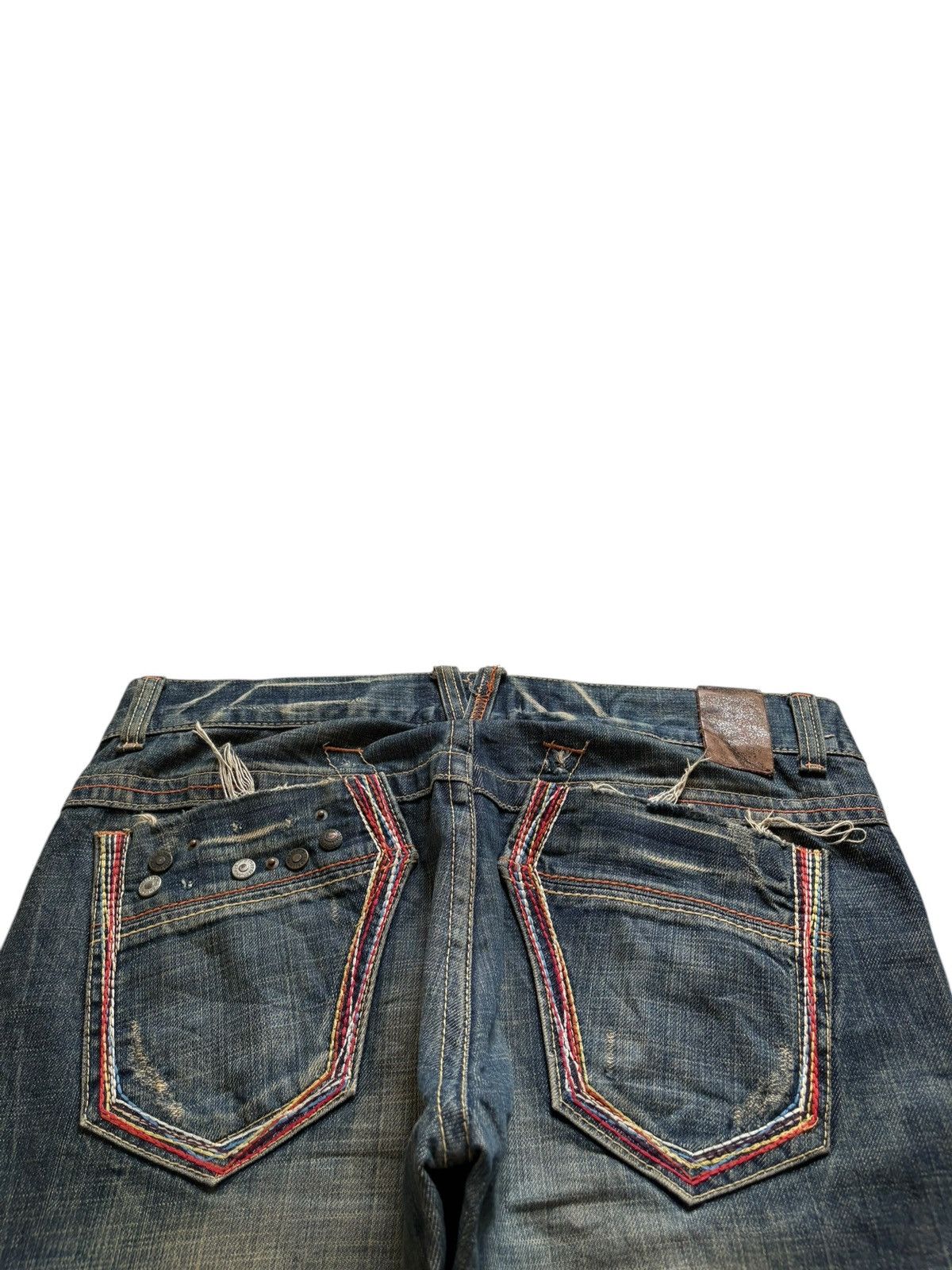 Hysteric Glamour Vintage Red Pepper Rusty Mud Wash Distress Baggy Jeans Size US 34 / EU 50 - 8 Thumbnail