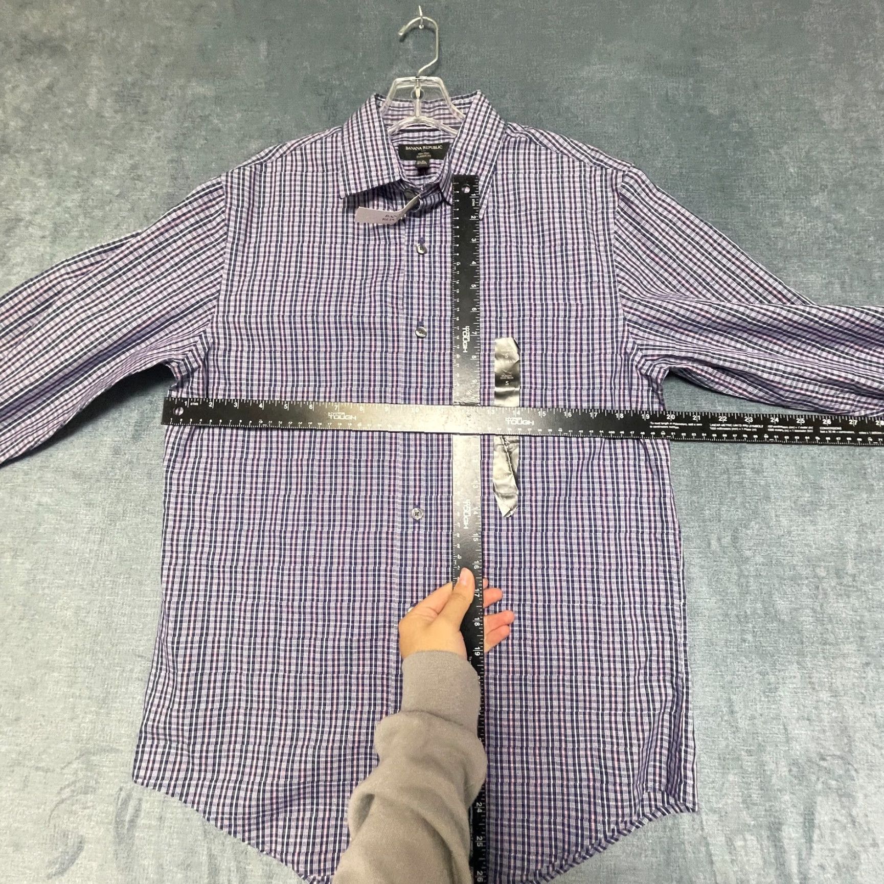 Banana Republic Banana Republic Dress Shirt Mens Small 14-14.5 Multi Plaid Non Iron Classic Fit Shirt Size 36R - 6 Thumbnail